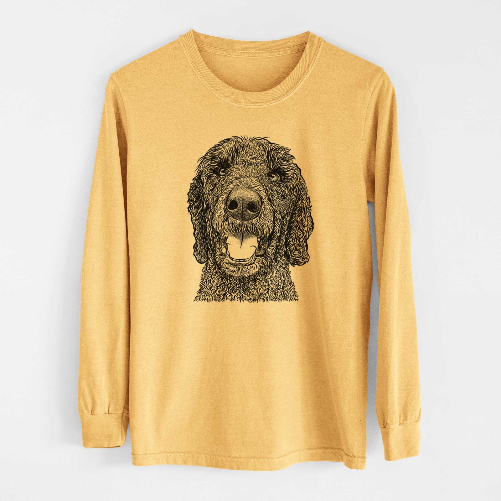 Bare Obi James the Goldendoodle - Heavyweight 100% Cotton Long Sleeve