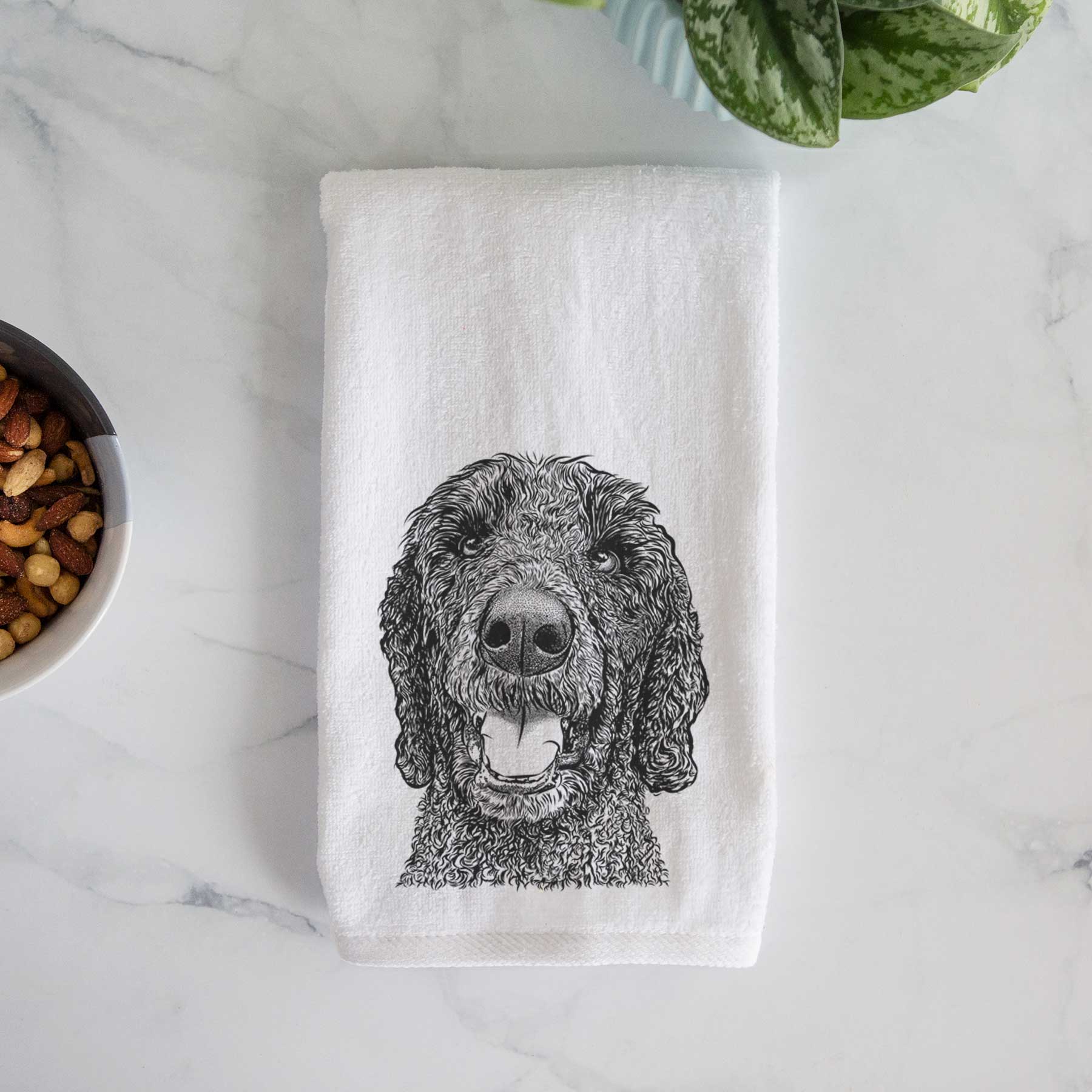 Obi James the Goldendoodle Decorative Hand Towel