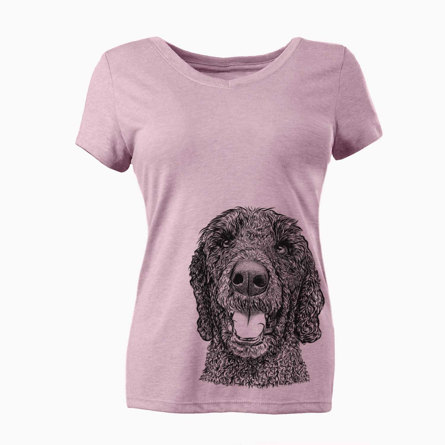 Bare Obi James the Goldendoodle - Women's V-neck Shirt