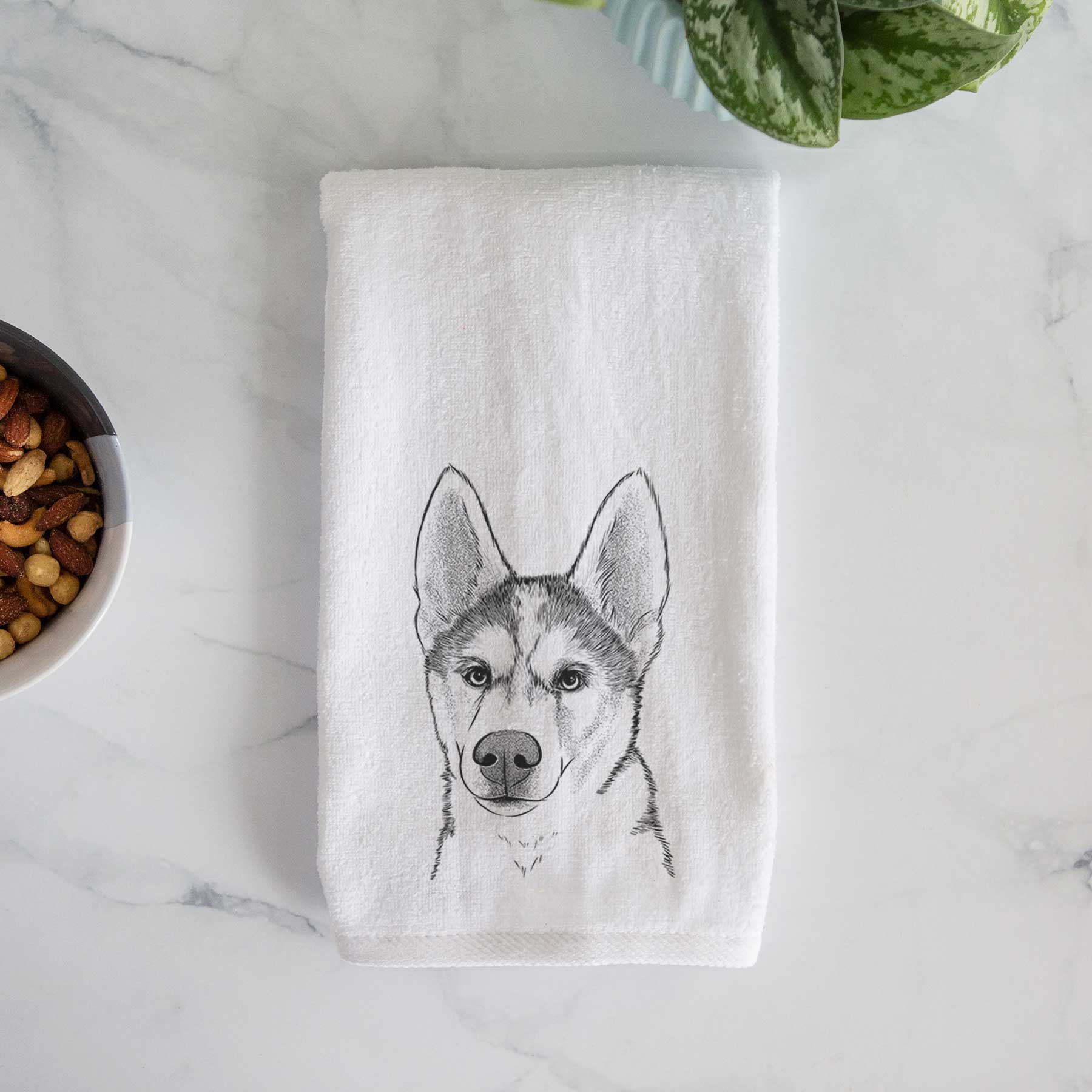 Odin the Siberian Husky Decorative Hand Towel