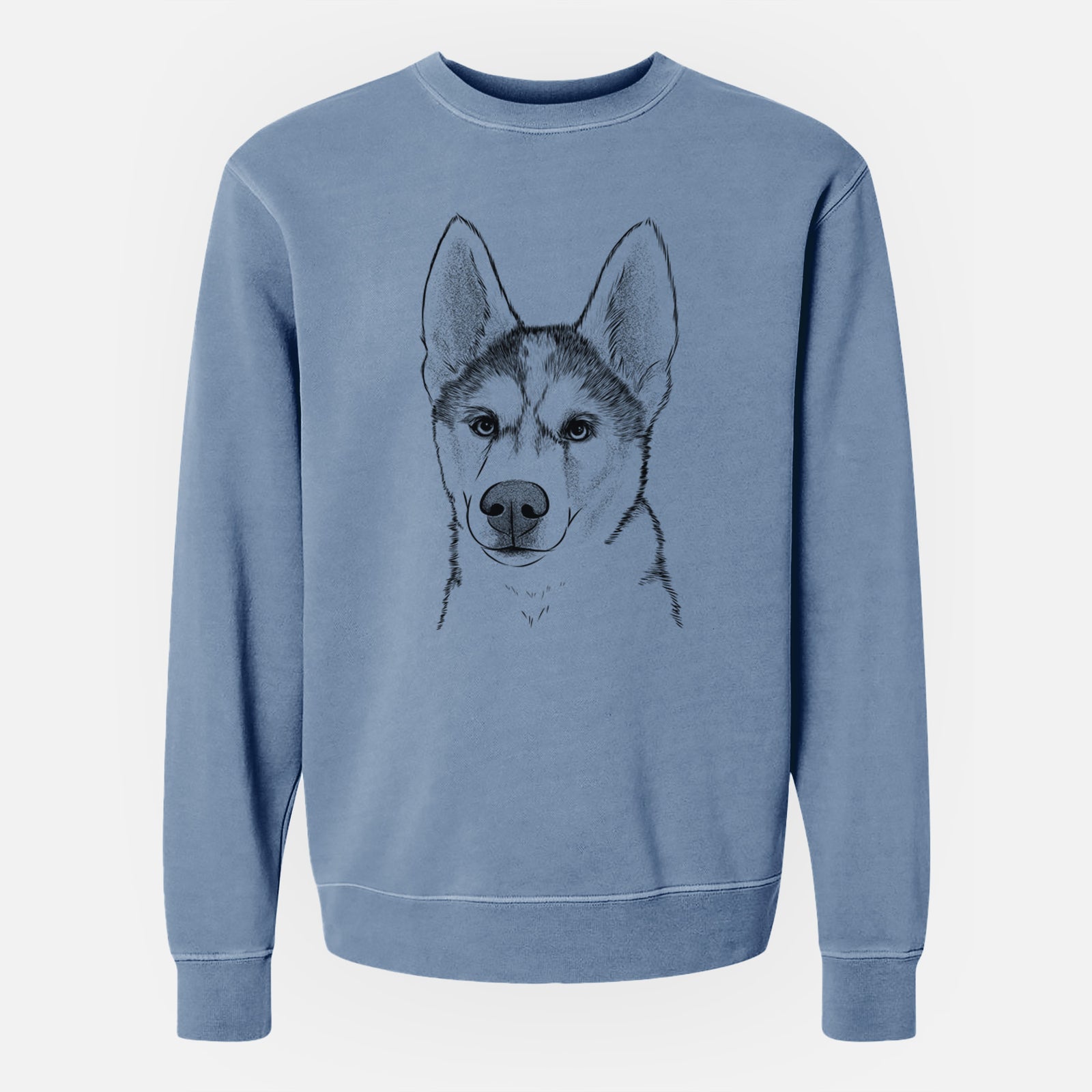 Bare Odin the Siberian Husky - Unisex Pigment Dyed Crew Sweatshirt