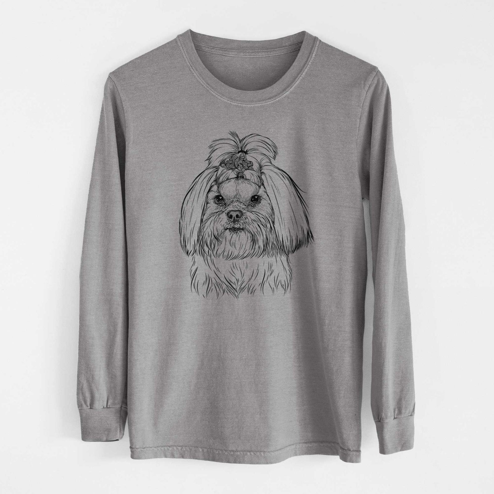 Bare Olga the Shih Tzu - Heavyweight 100% Cotton Long Sleeve