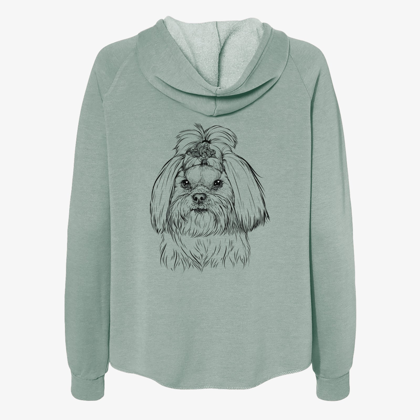 Olga the Shih Tzu - Women's Cali Wave Zip-Up Sweatshirt