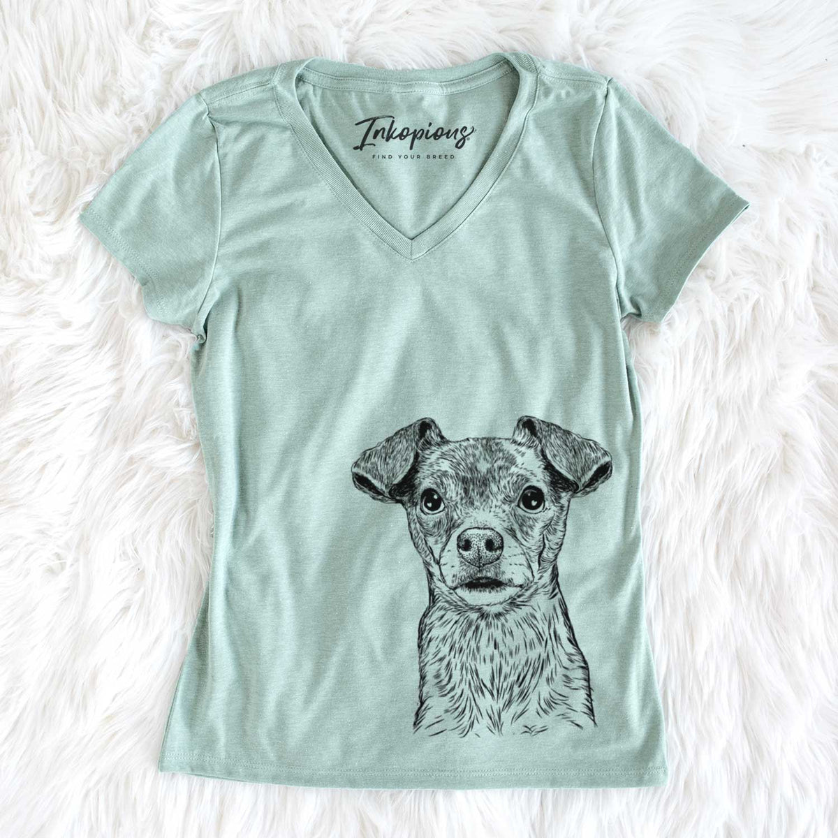 Bare Olive the Mixed Breed - Women's V-neck Shirt