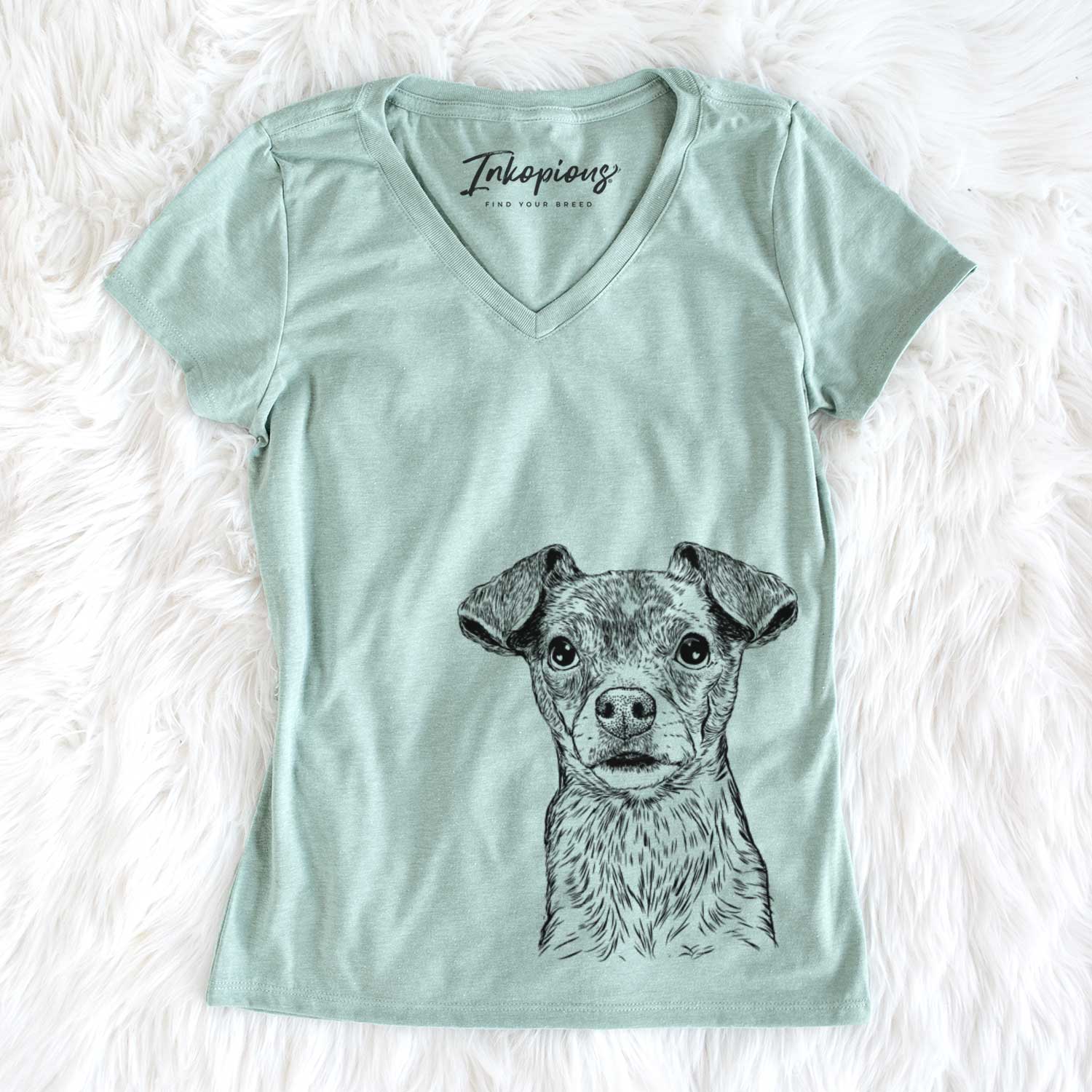 Bare Olive the Mixed Breed - Women's V-neck Shirt