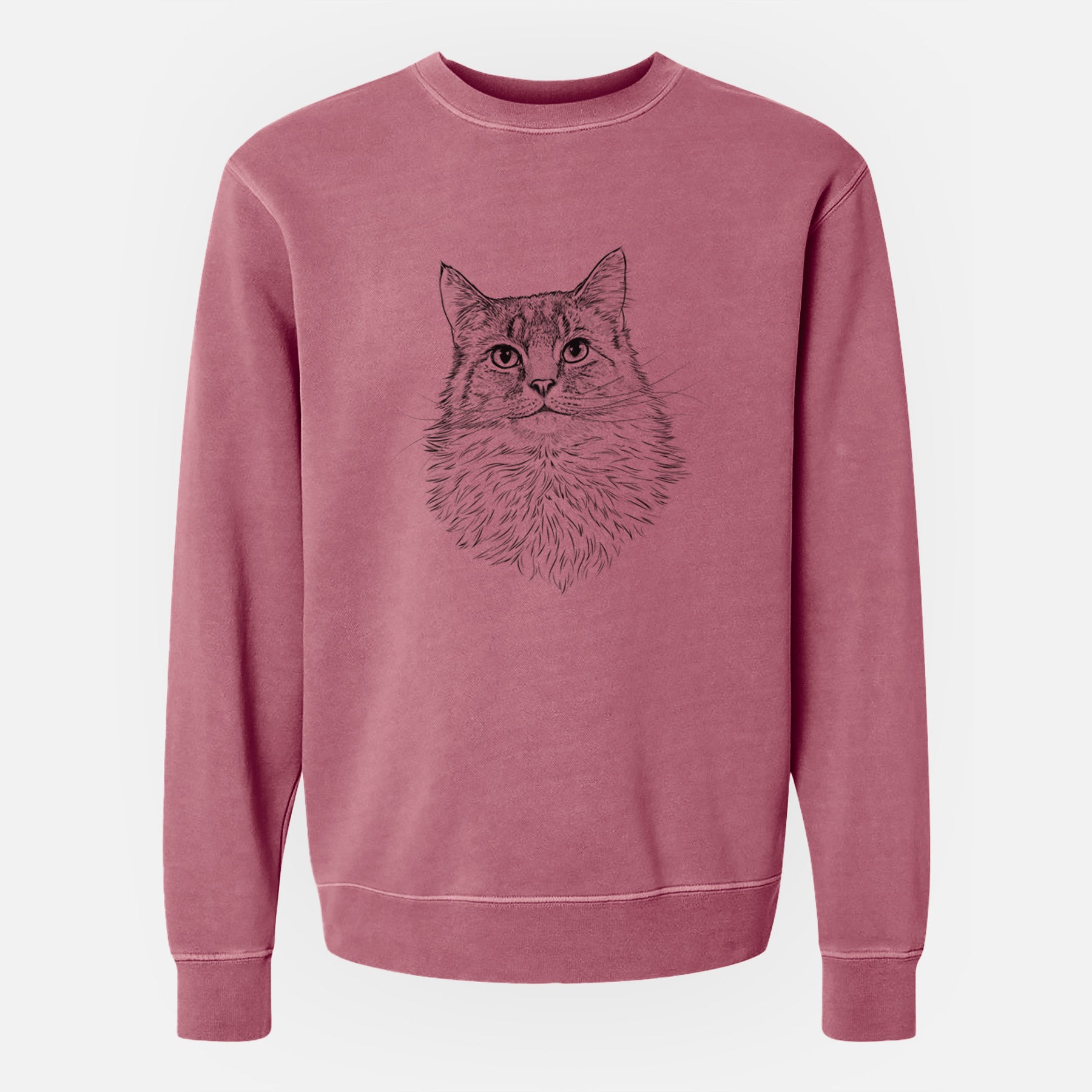 Bare Olive the Cat - Unisex Pigment Dyed Crew Sweatshirt