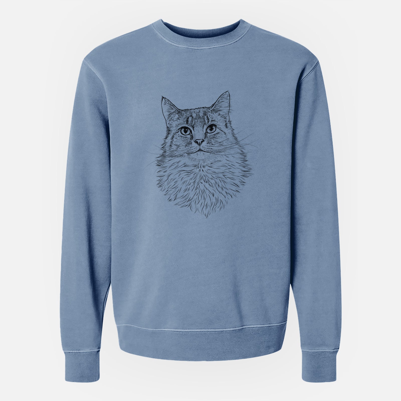 Bare Olive the Cat - Unisex Pigment Dyed Crew Sweatshirt