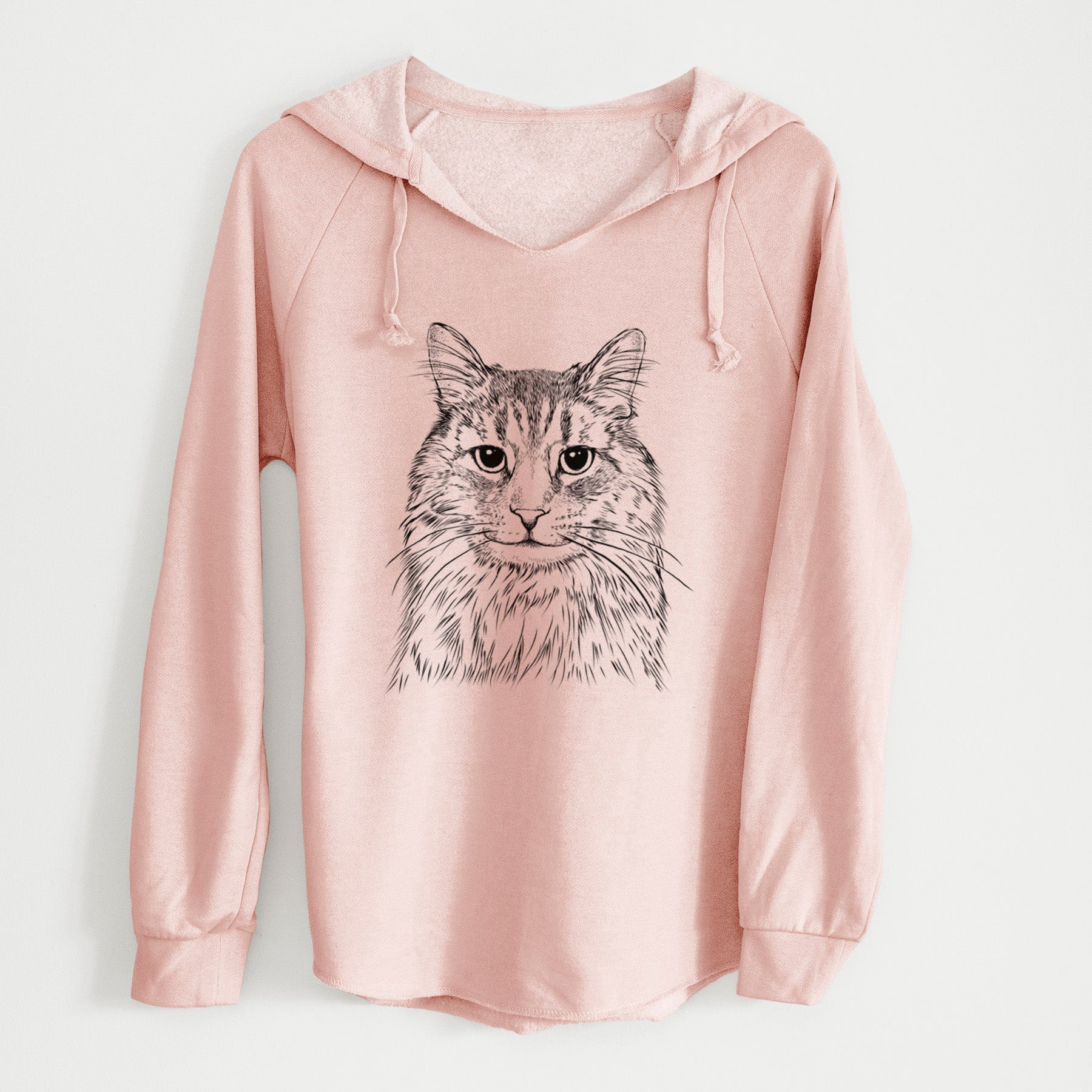 Bare Oliver Fluff the Maine Coon Mix Cat - Cali Wave Hooded Sweatshirt