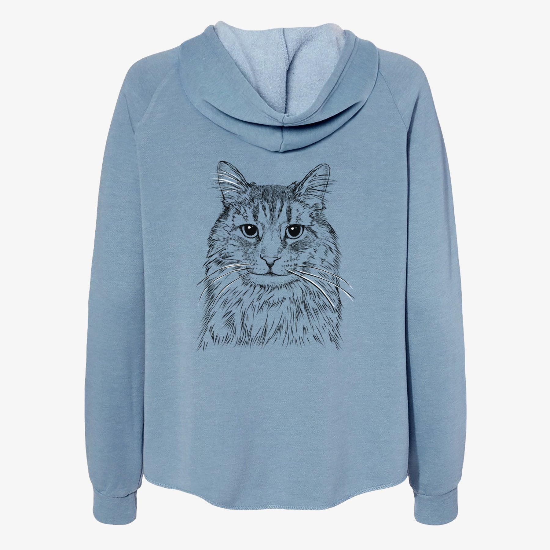 Oliver Fluff the Maine Coon Mix Cat - Women's Cali Wave Zip-Up Sweatshirt