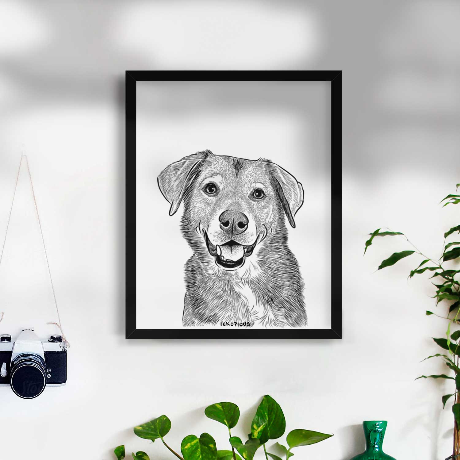 Oliver the Mixed Breed Art Print