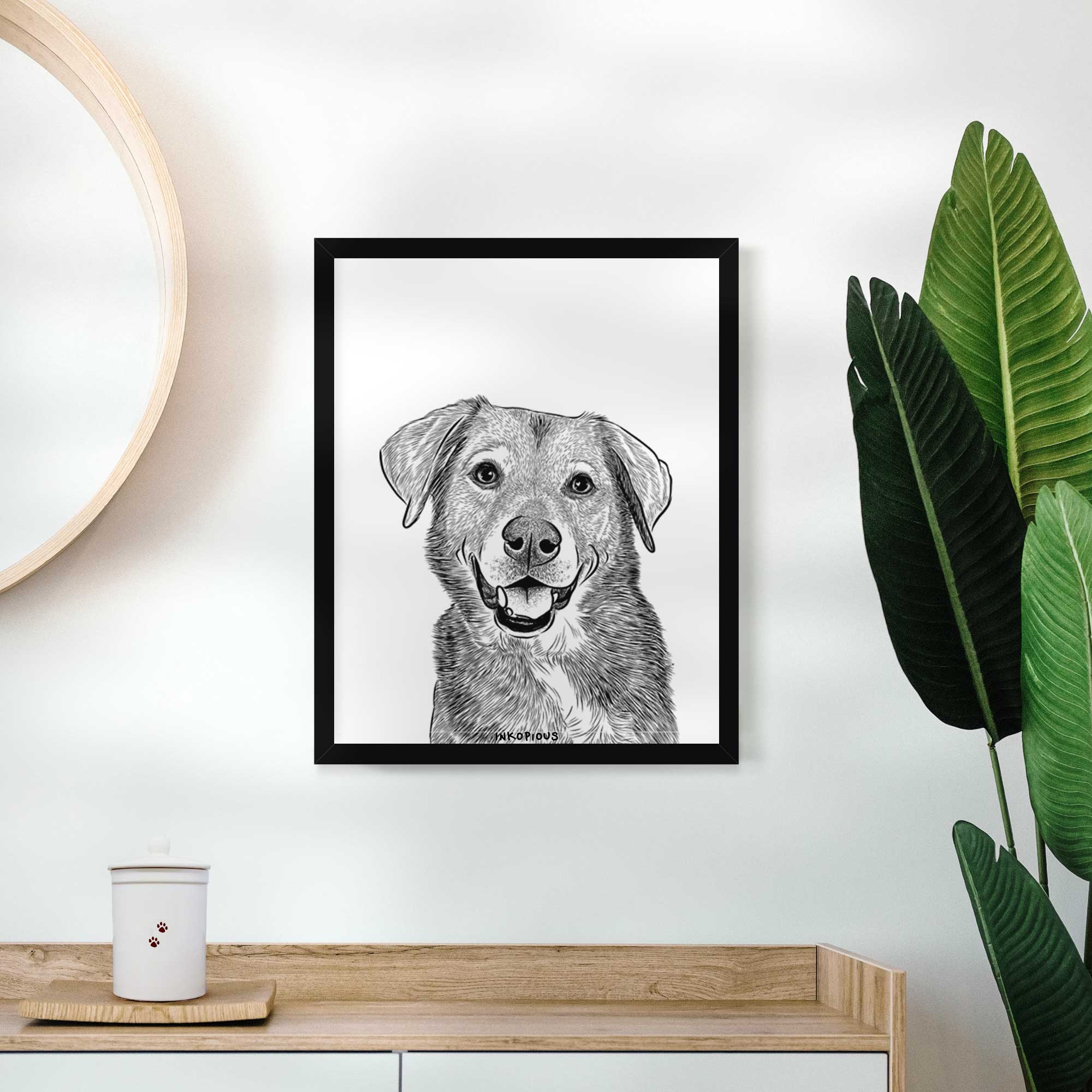 Oliver the Mixed Breed Art Print