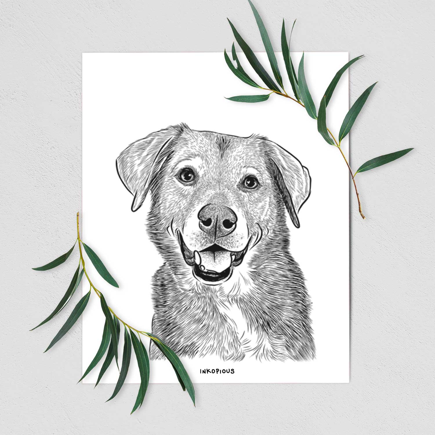 Oliver the Mixed Breed Art Print