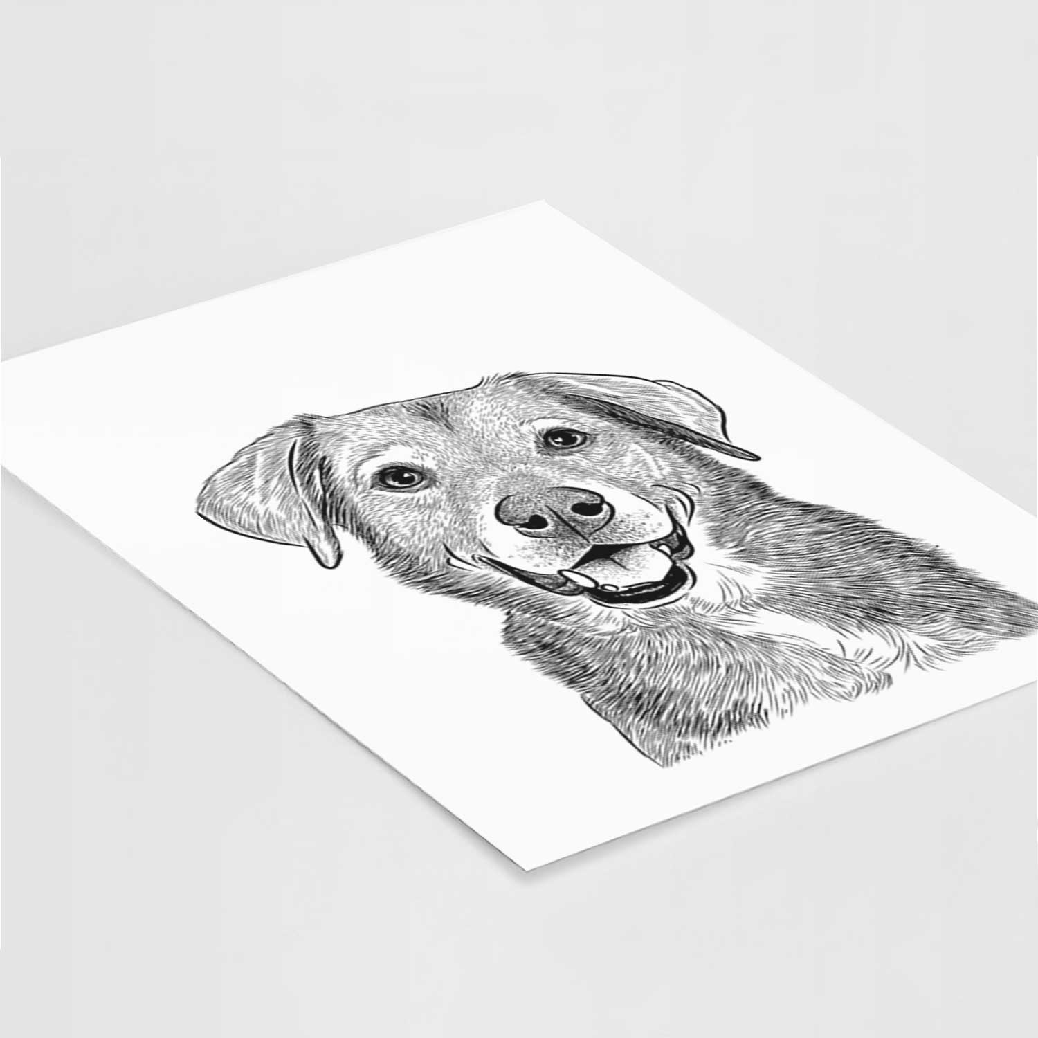 Oliver the Mixed Breed Art Print