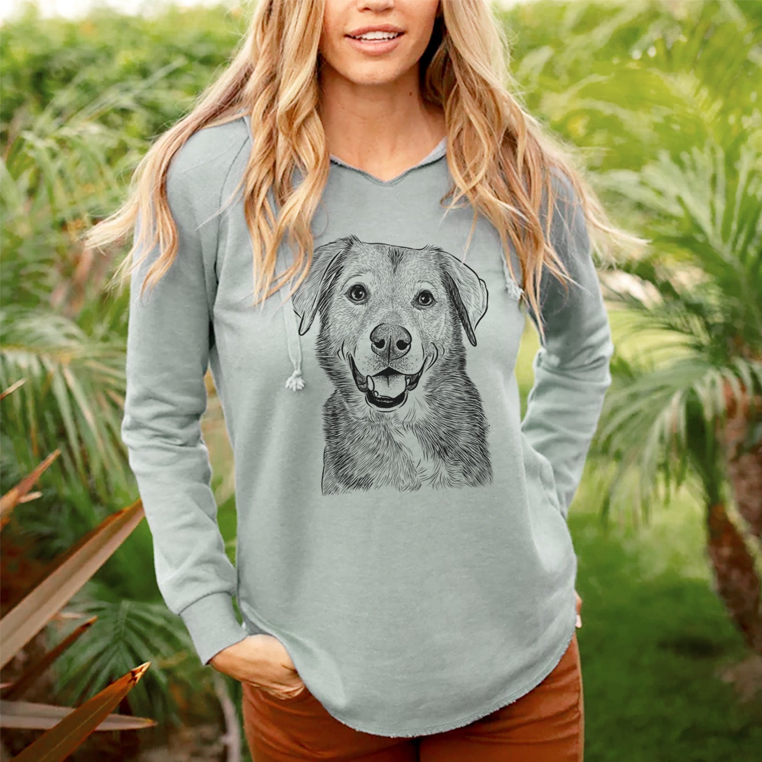 Bare Oliver the Mixed Breed - Cali Wave Hooded Sweatshirt