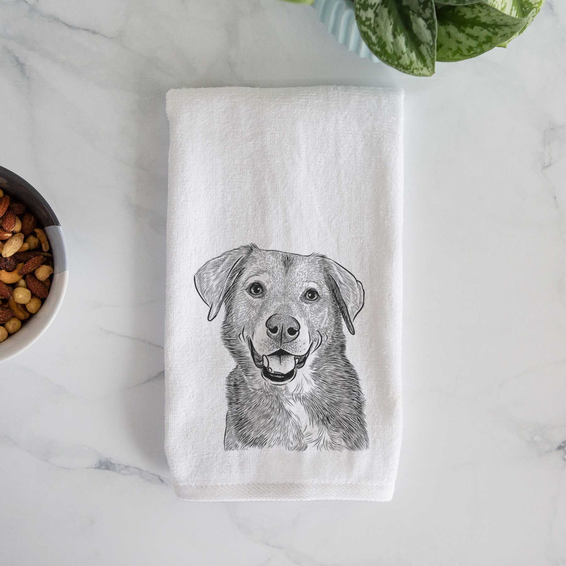 Oliver the Mixed Breed Decorative Hand Towel