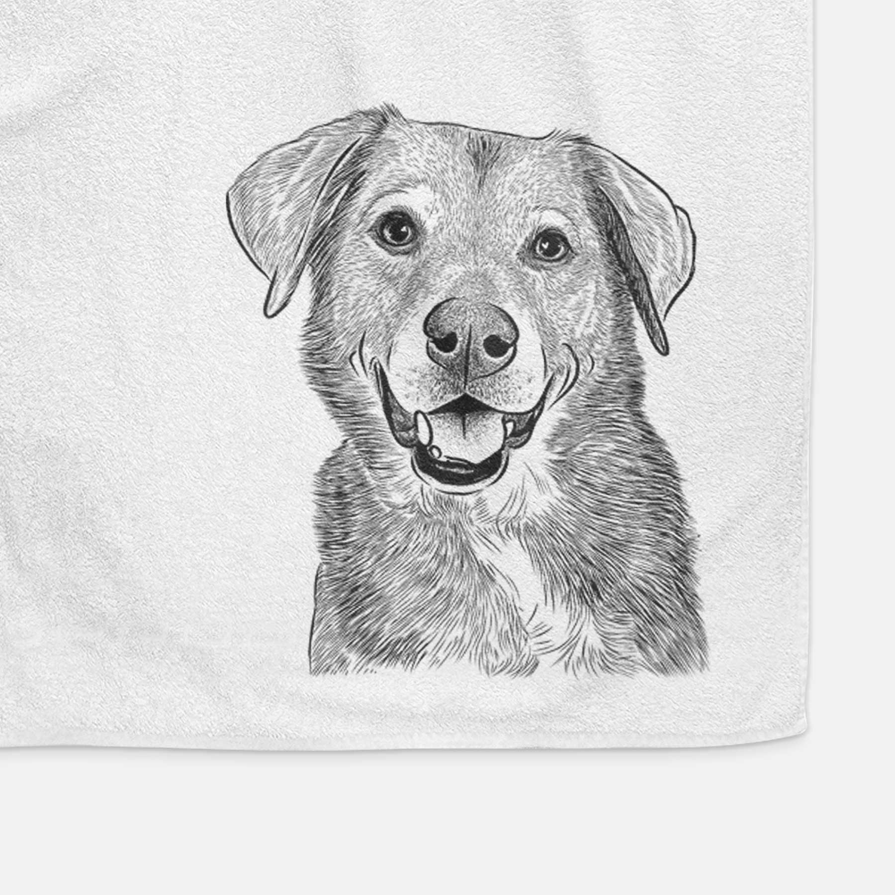 Oliver the Mixed Breed Decorative Hand Towel