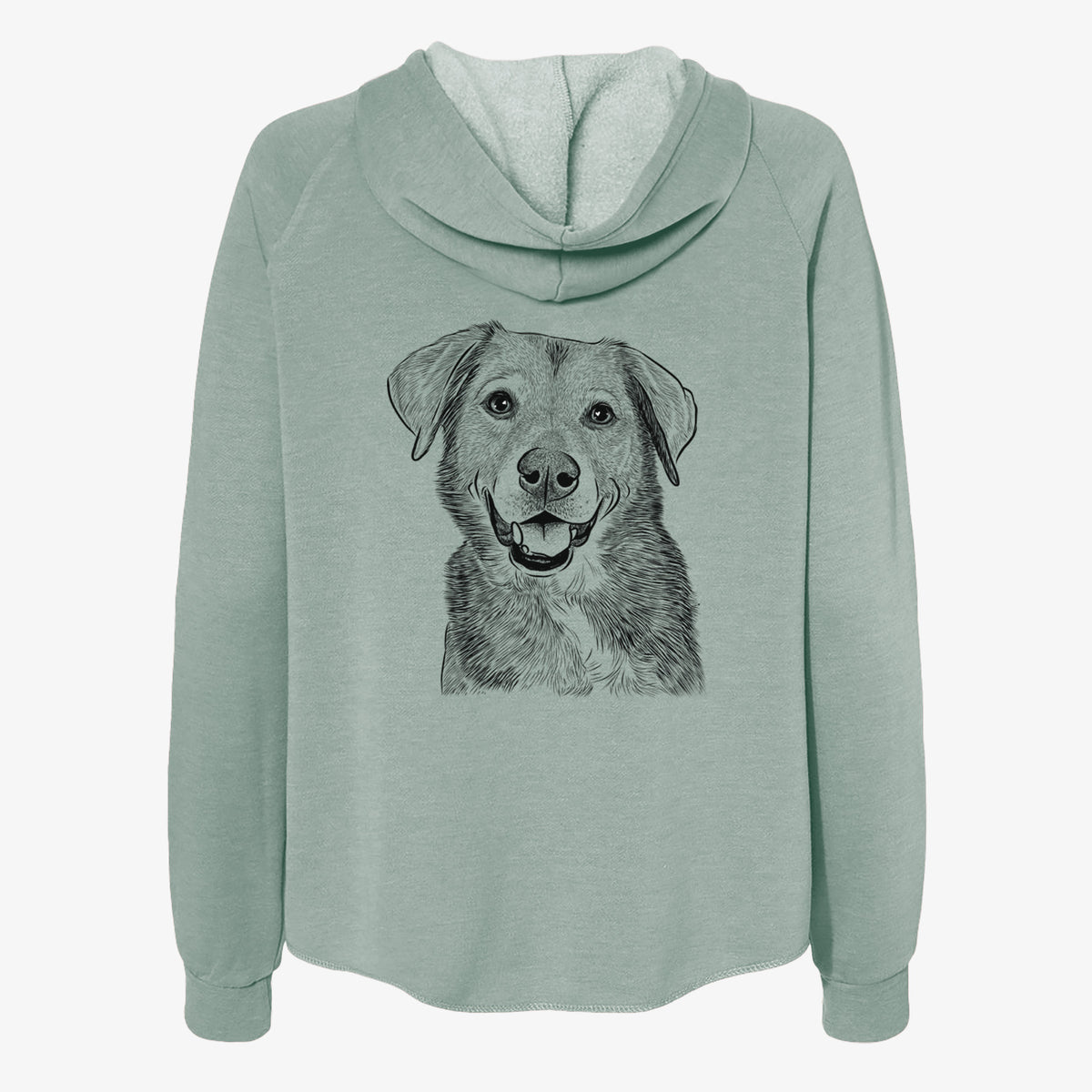 Oliver the Mixed Breed - Women's Cali Wave Zip-Up Sweatshirt