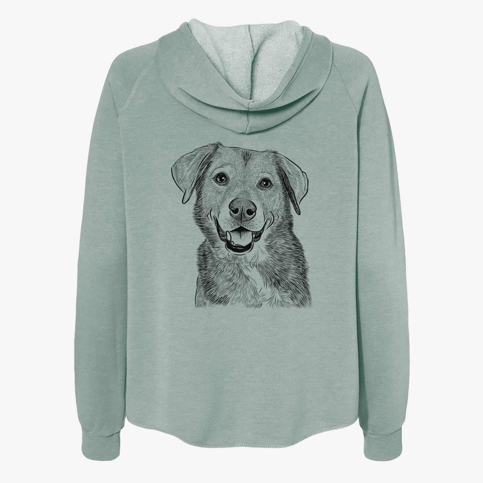 Oliver the Mixed Breed - Women's Cali Wave Zip-Up Sweatshirt