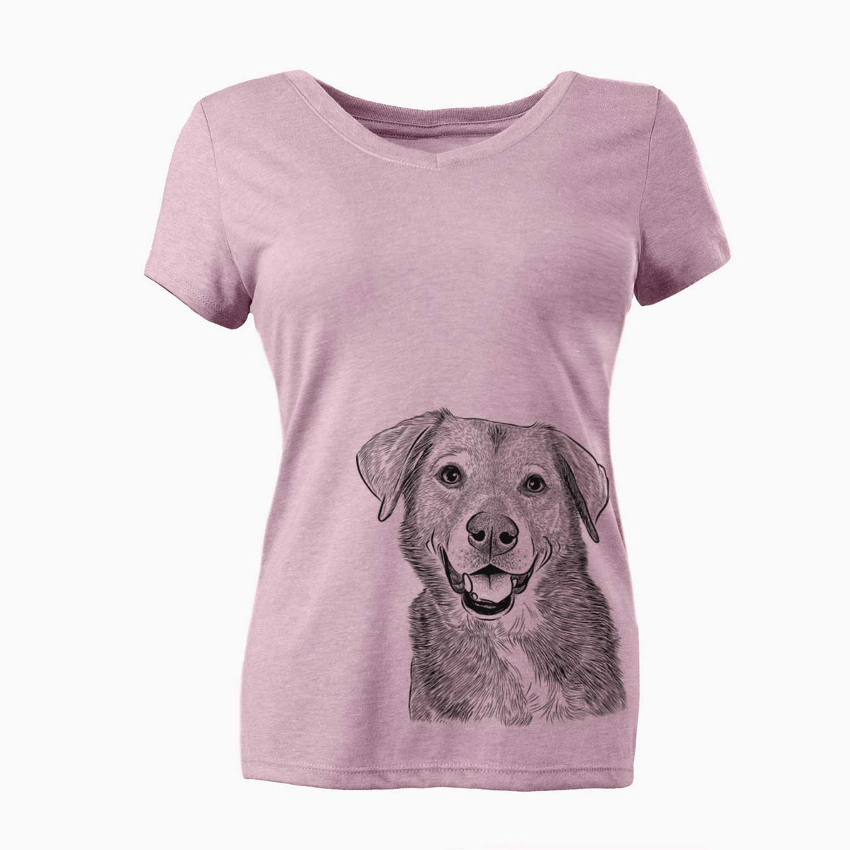 Bare Oliver the Mixed Breed - Women's V-neck Shirt