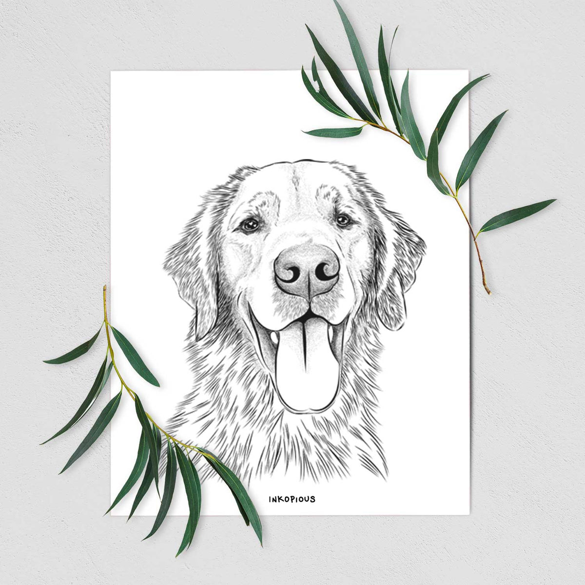 Oliver Tredup the Golden Retriever Art Print