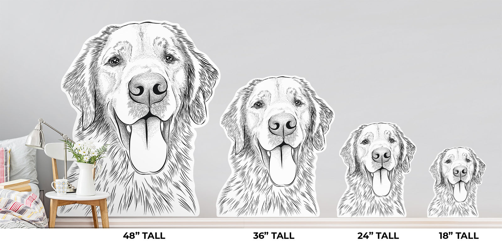 Oliver Tredup the Golden Retriever - Wall Decal