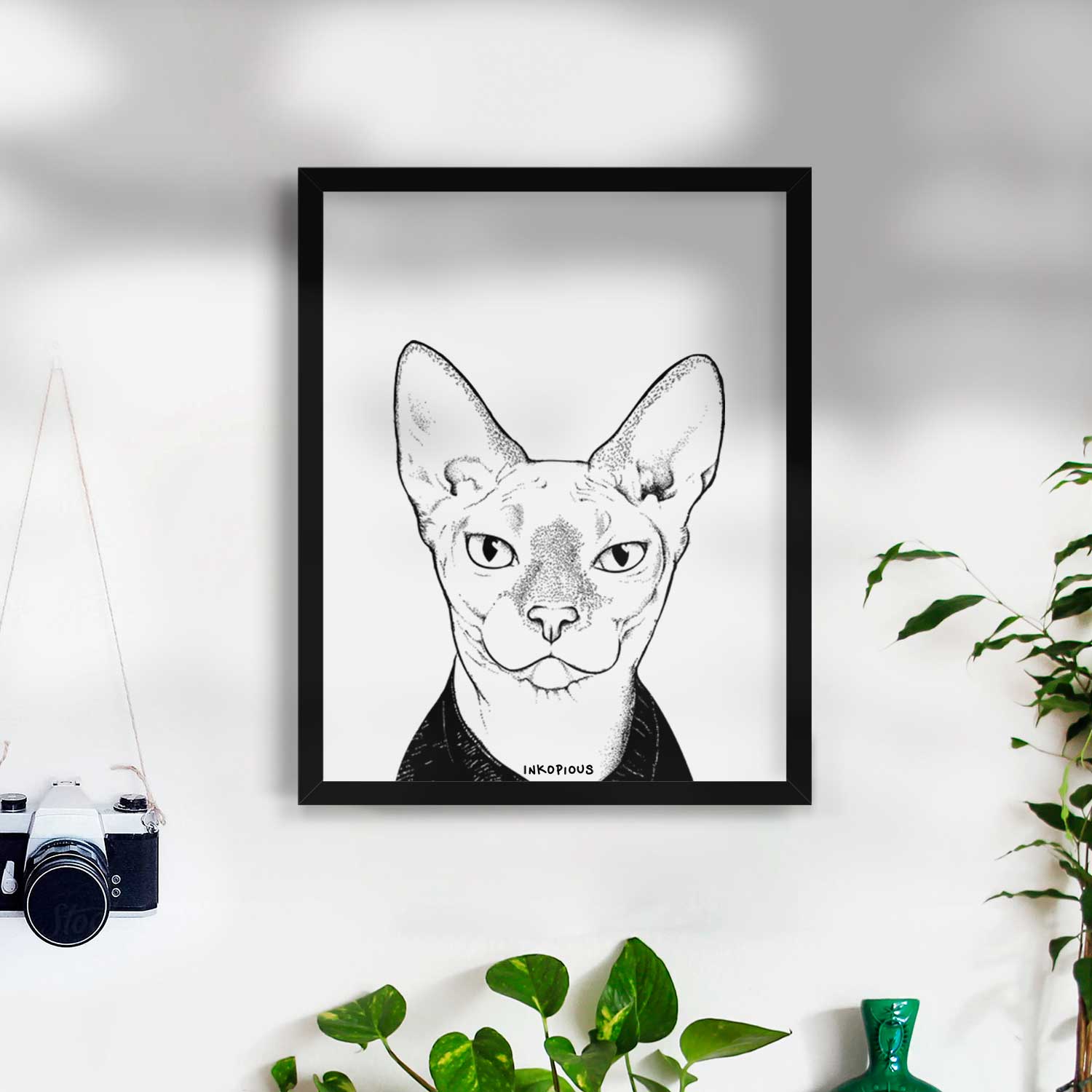 Oliver Watson the Sphynx Cat Art Print