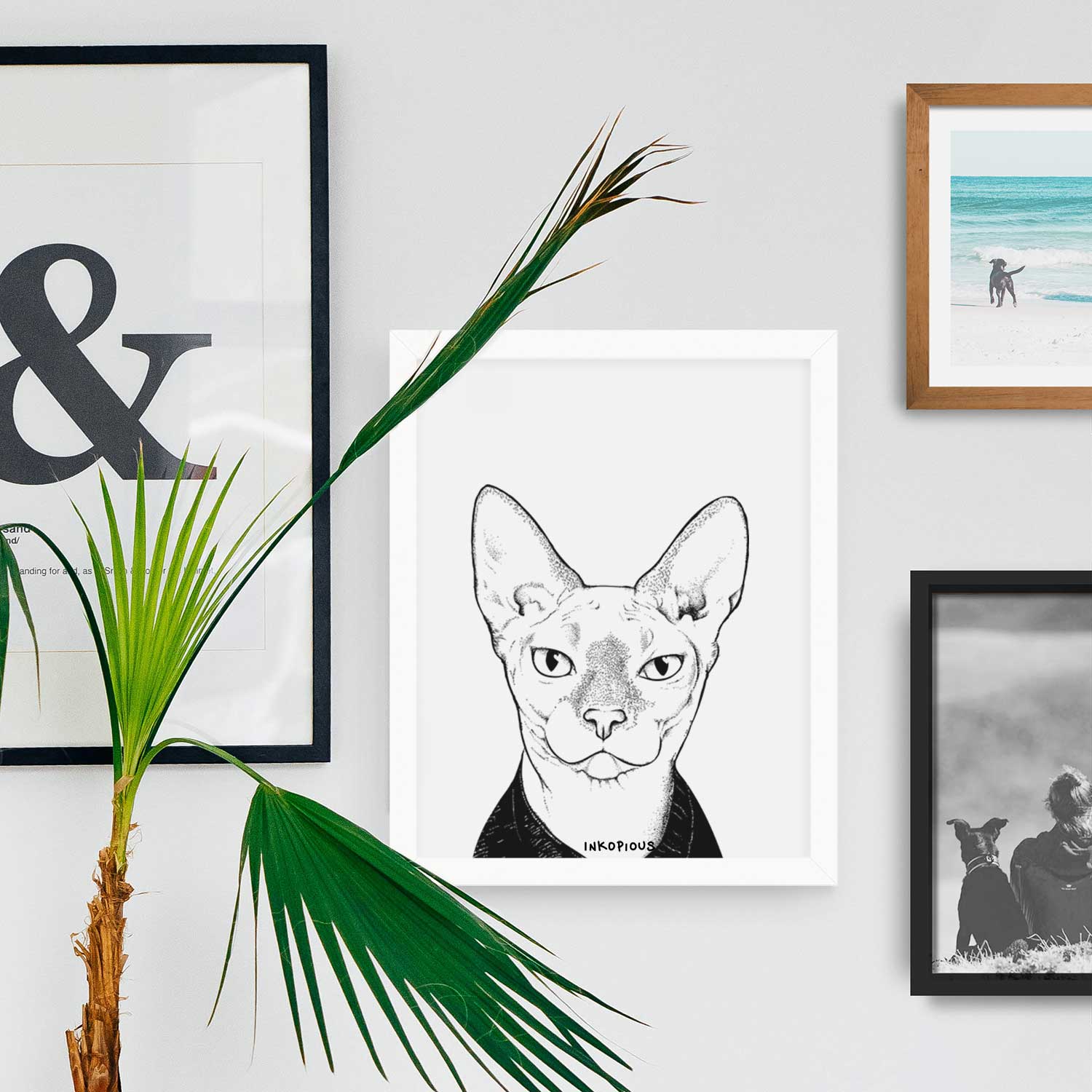 Oliver Watson the Sphynx Cat Art Print