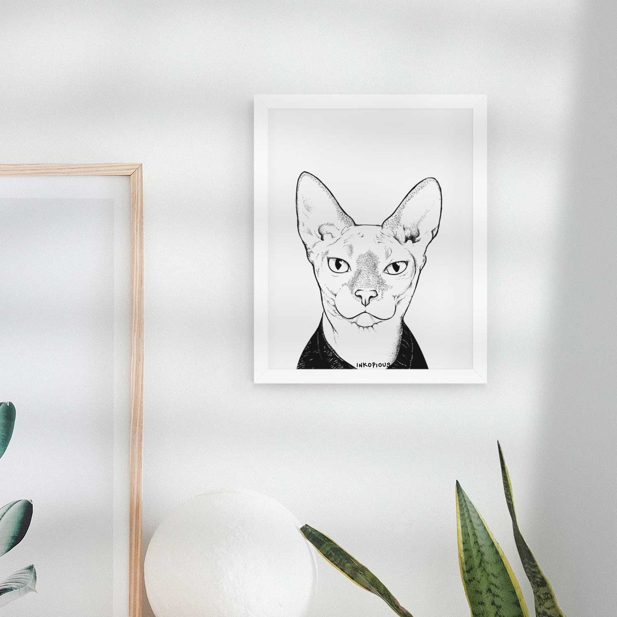 Oliver Watson the Sphynx Cat Art Print