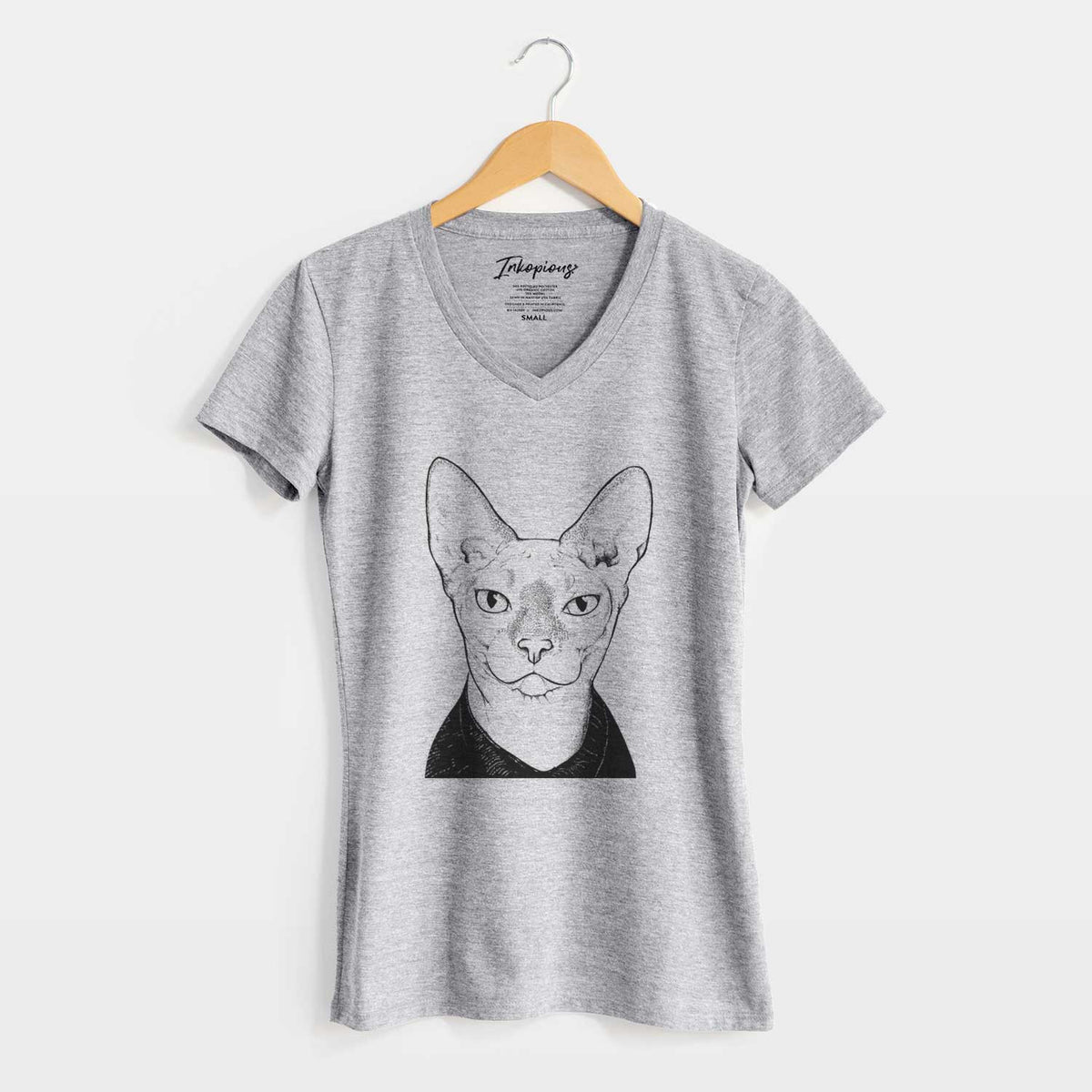 Bare Oliver Watson the Sphynx Cat - Women's V-neck Shirt