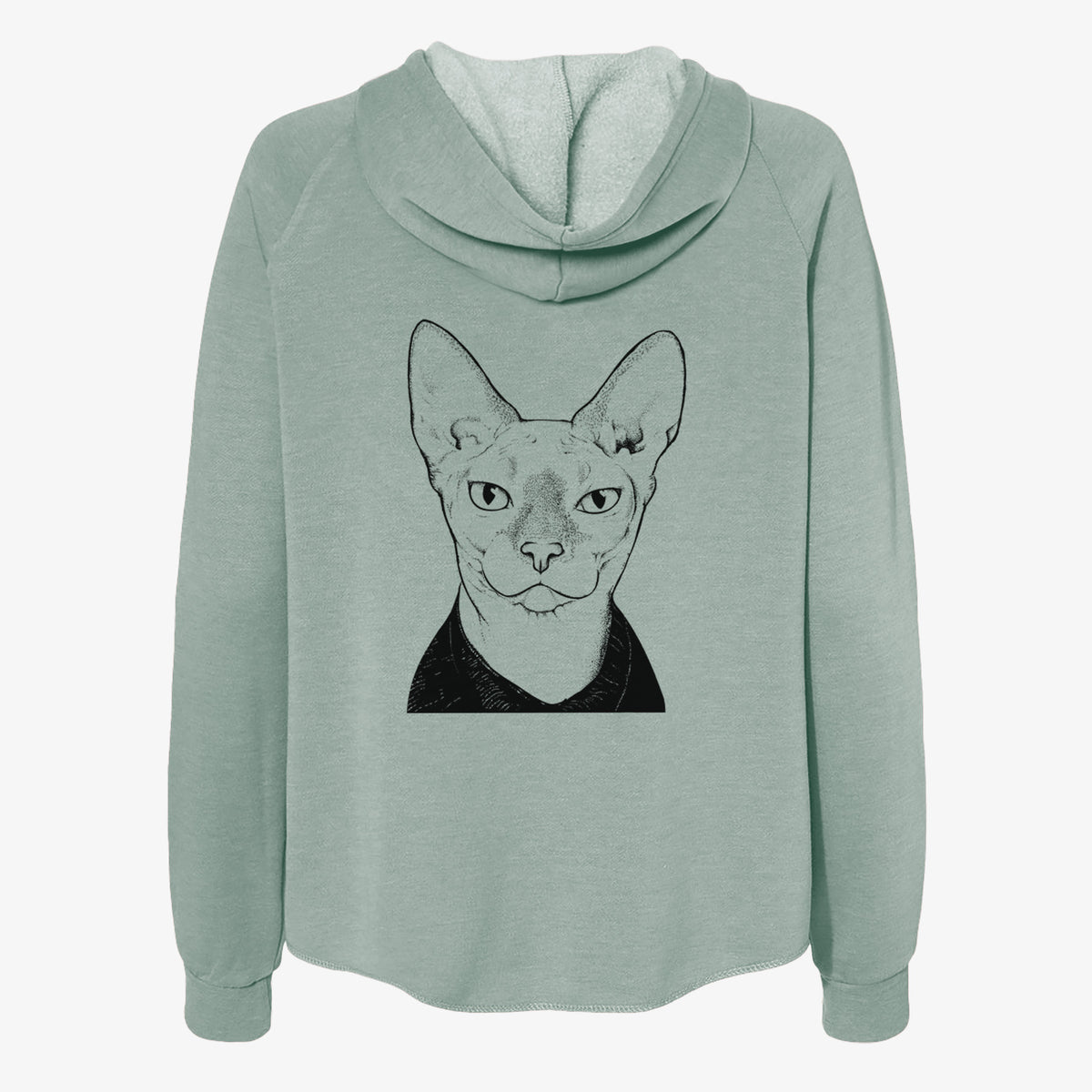 Oliver Watson the Sphynx Cat - Women's Cali Wave Zip-Up Sweatshirt