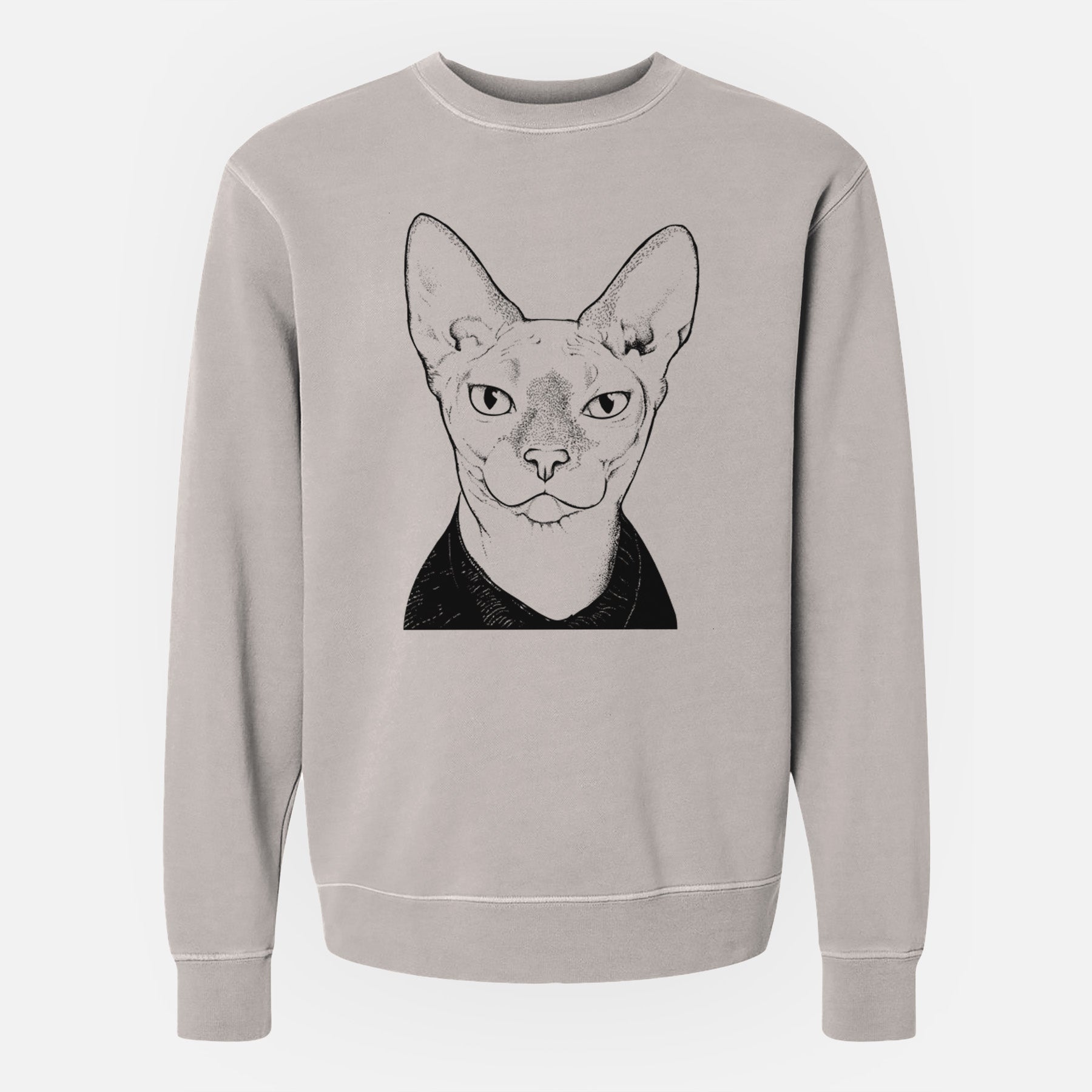 Bare Oliver Watson the Sphynx Cat - Unisex Pigment Dyed Crew Sweatshirt