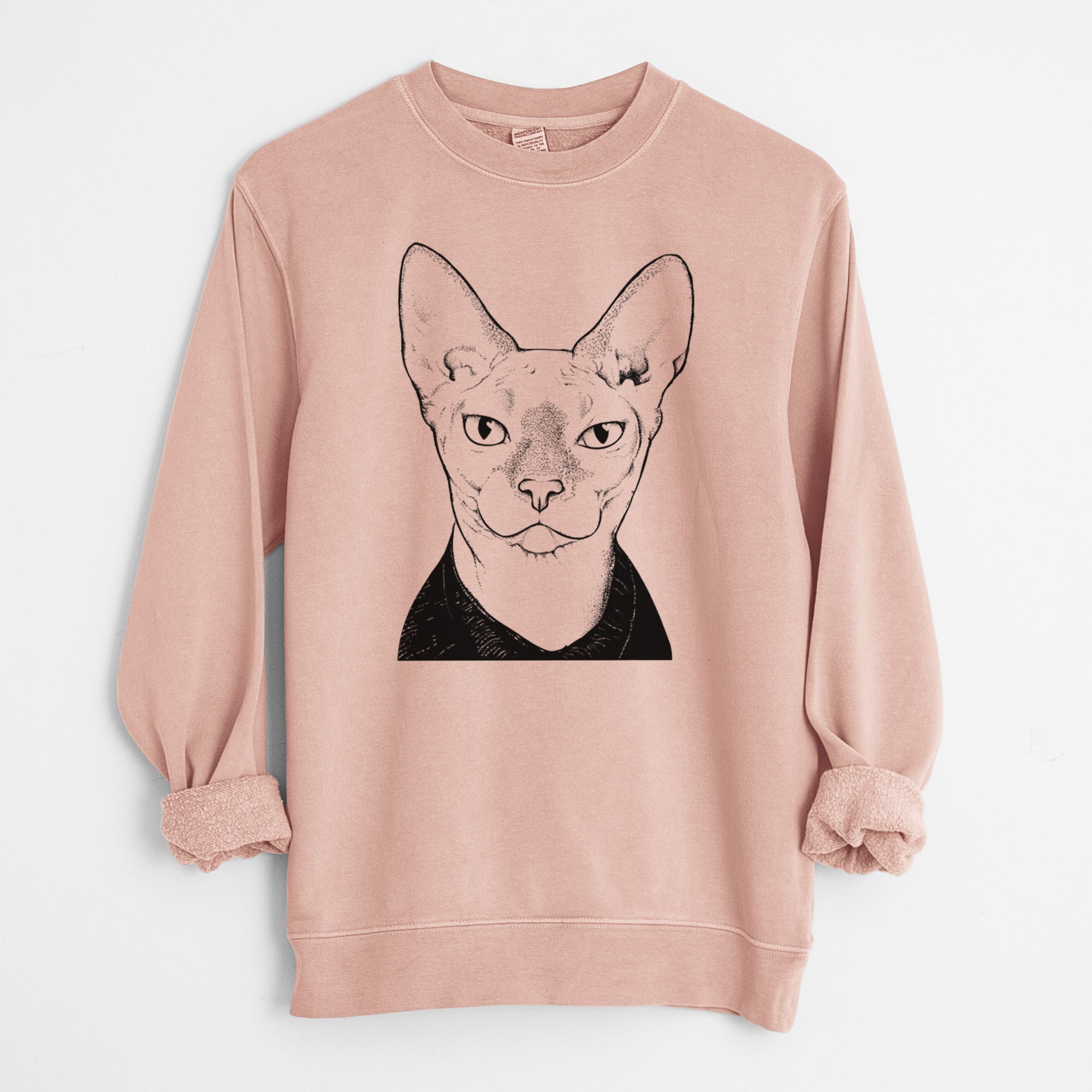 Bare Oliver Watson the Sphynx Cat - Unisex Pigment Dyed Crew Sweatshirt