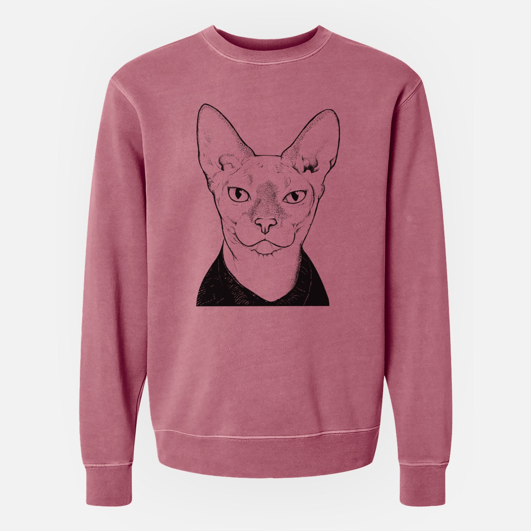 Bare Oliver Watson the Sphynx Cat - Unisex Pigment Dyed Crew Sweatshirt