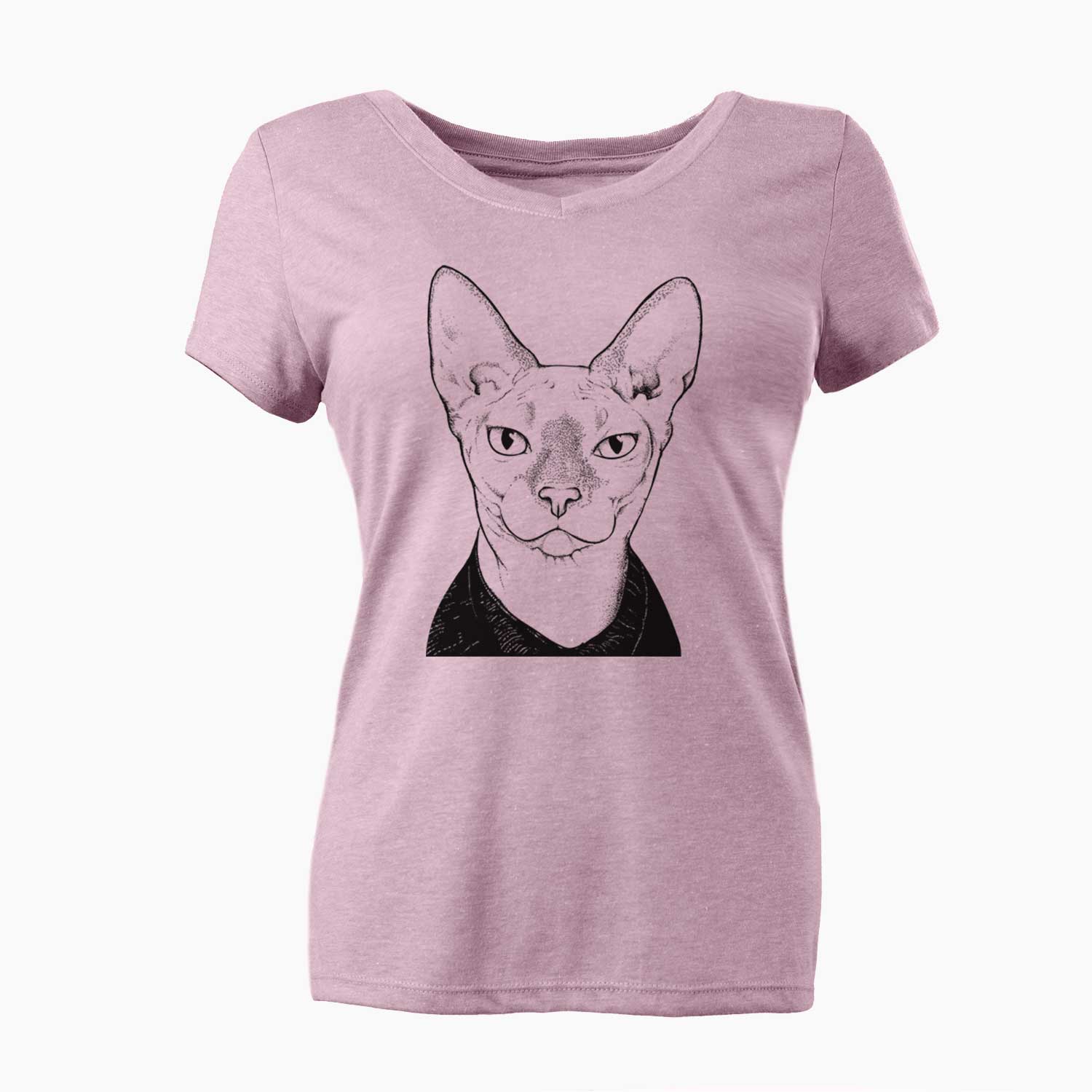 Bare Oliver Watson the Sphynx Cat - Women's V-neck Shirt