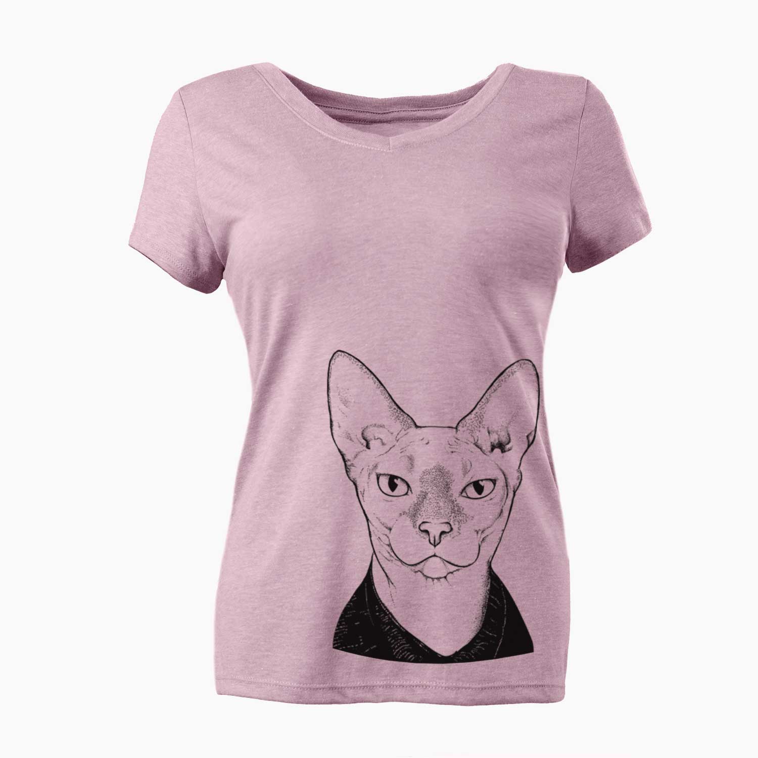 Bare Oliver Watson the Sphynx Cat - Women's V-neck Shirt