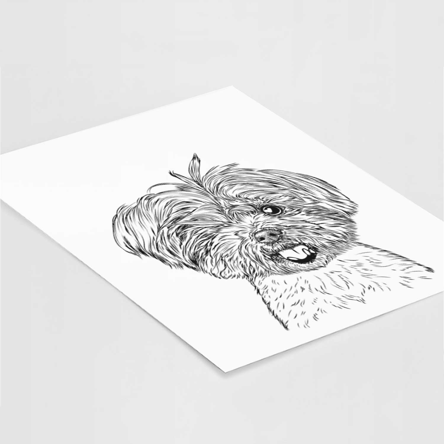 Oliver the Yorkie Mix Art Print