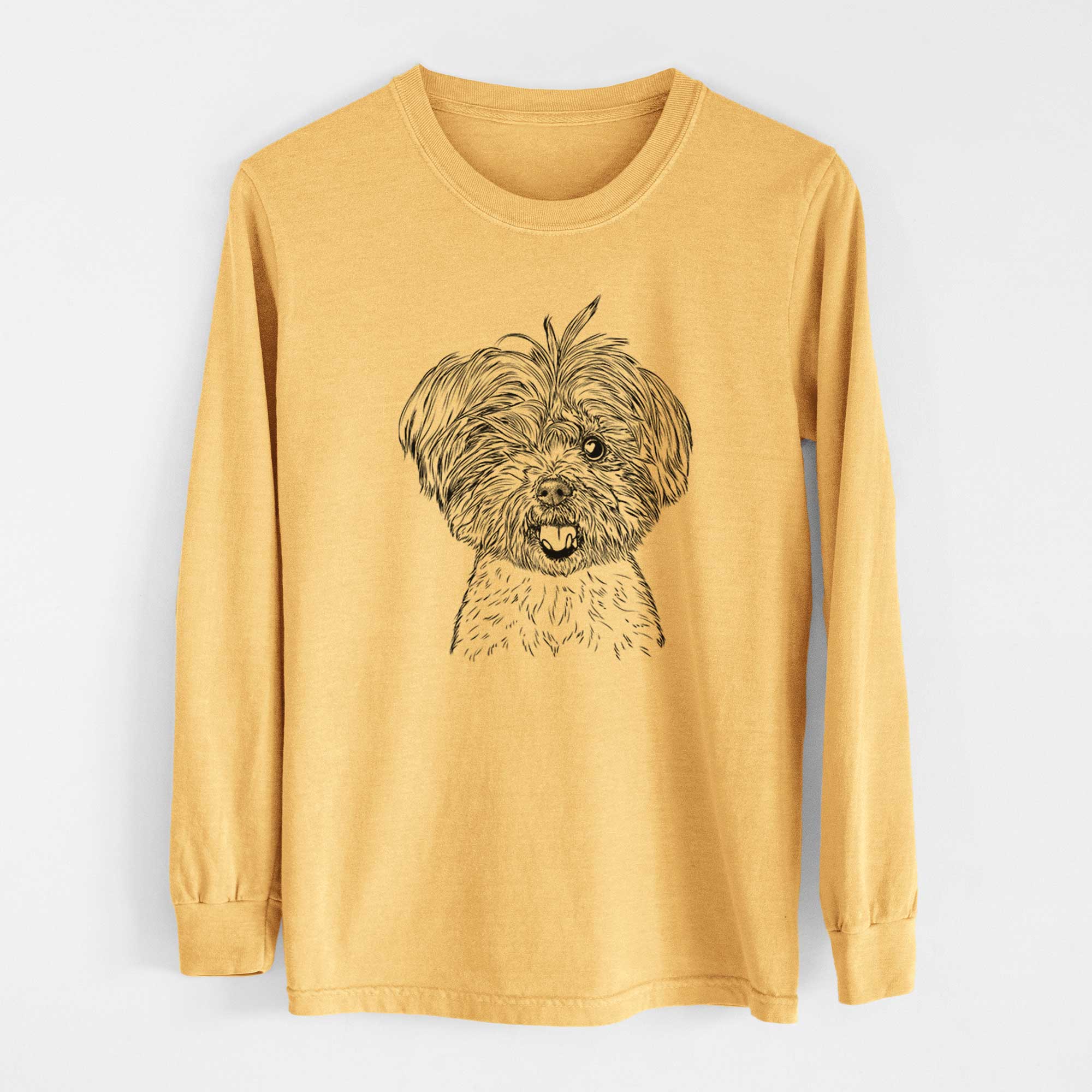 Bare Oliver the Yorkie Mix - Heavyweight 100% Cotton Long Sleeve