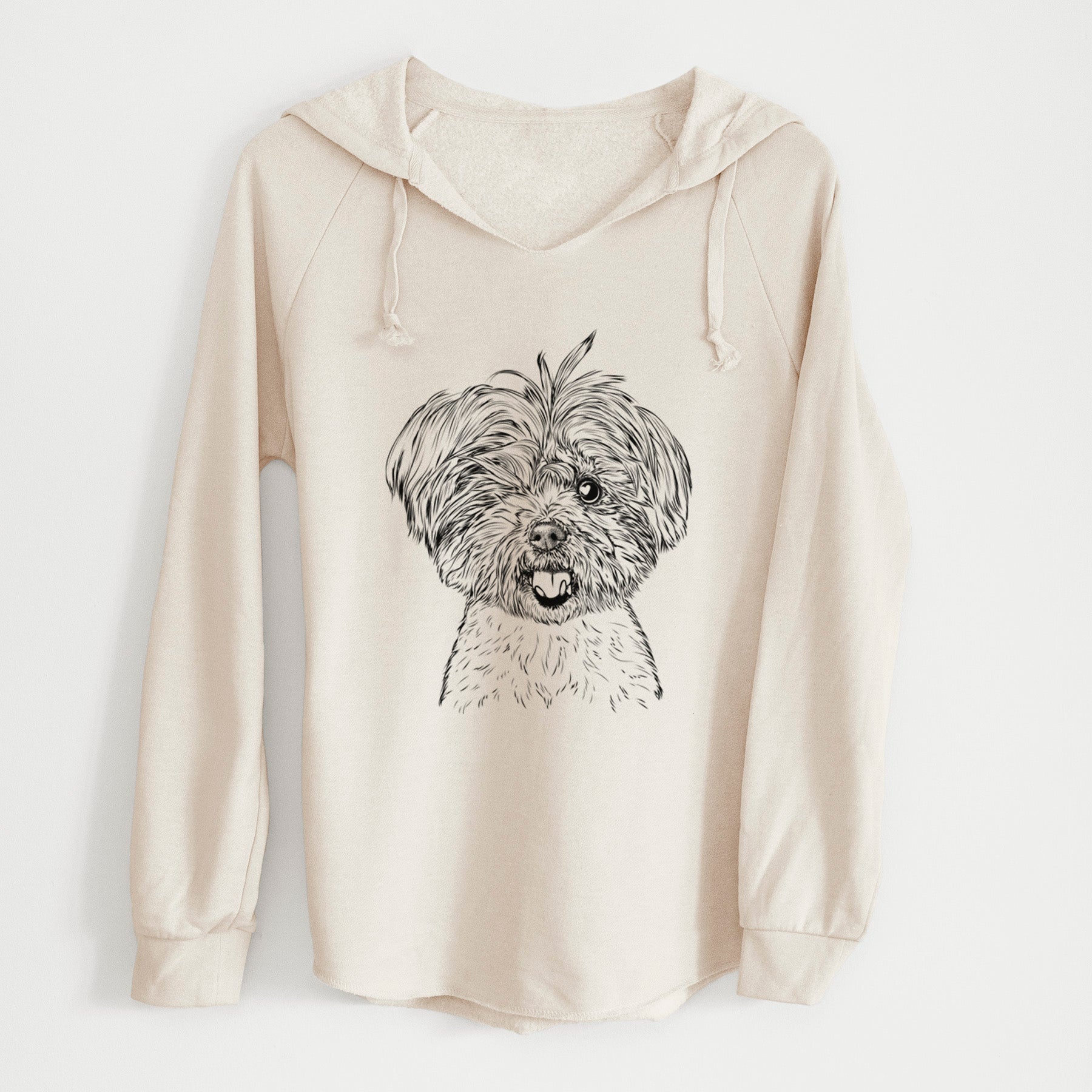 Bare Oliver the Yorkie Mix - Cali Wave Hooded Sweatshirt