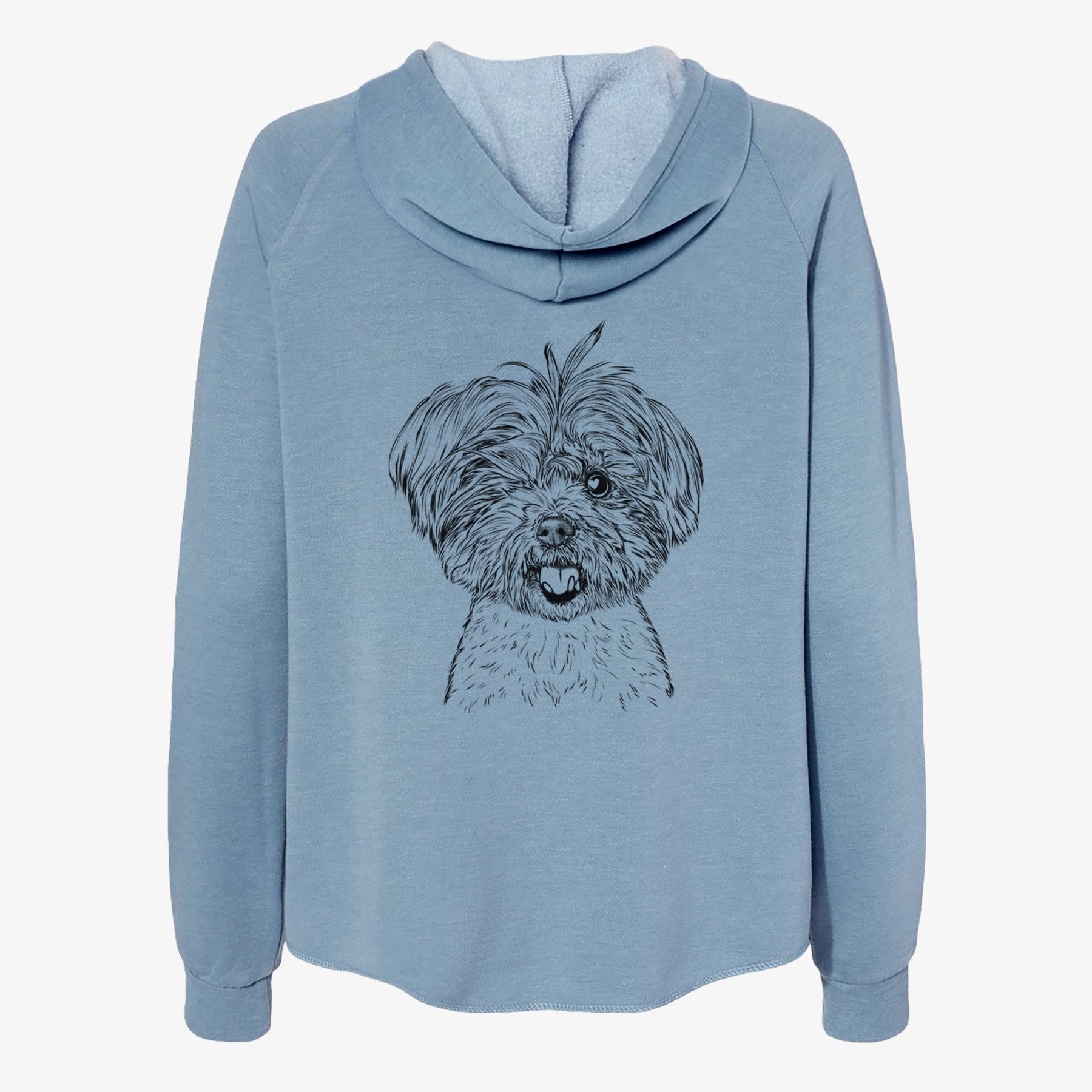 Oliver the Yorkie Mix - Women's Cali Wave Zip-Up Sweatshirt