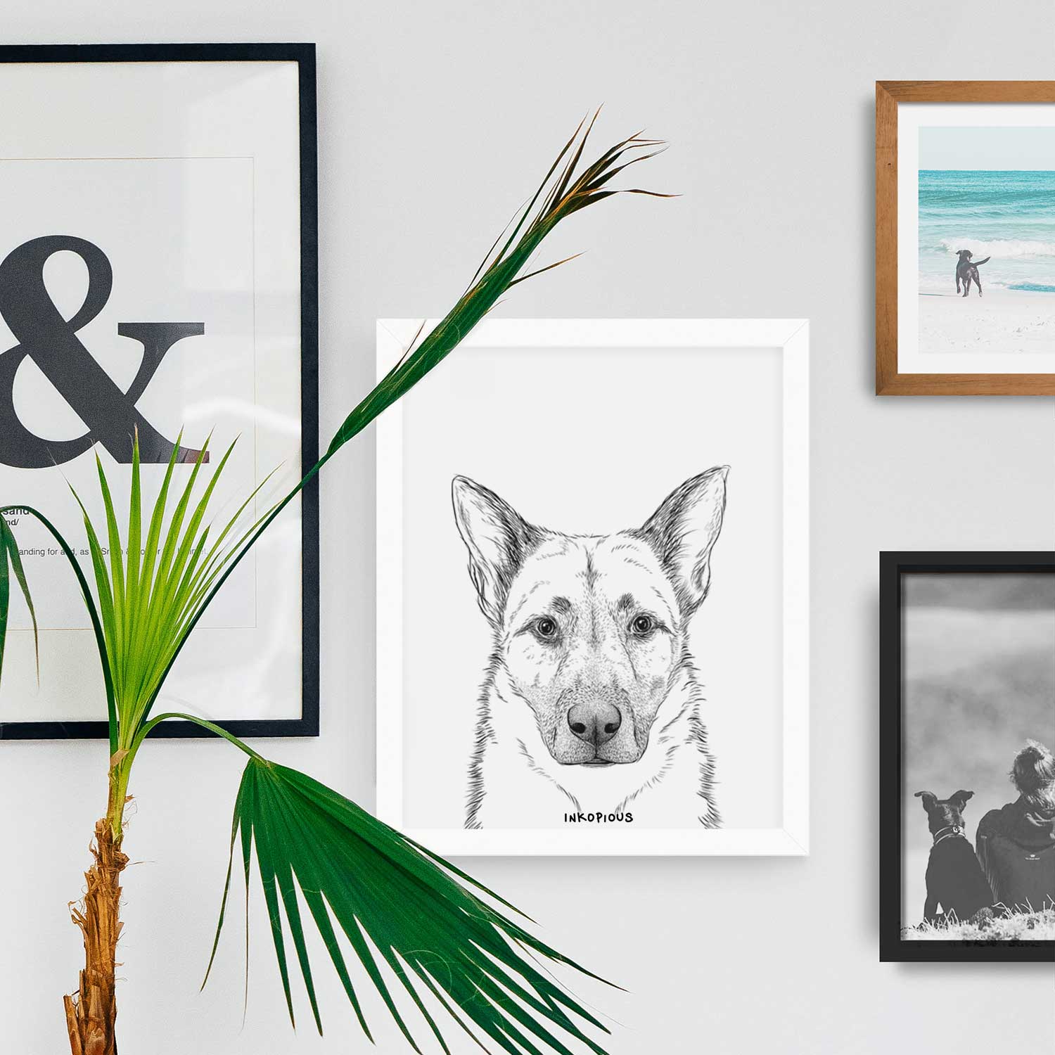 Oliverno the German Shepherd Art Print