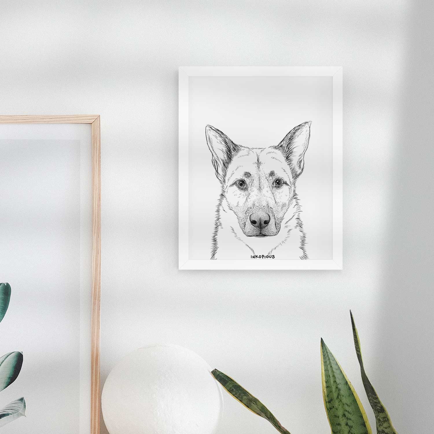 Oliverno the German Shepherd Art Print