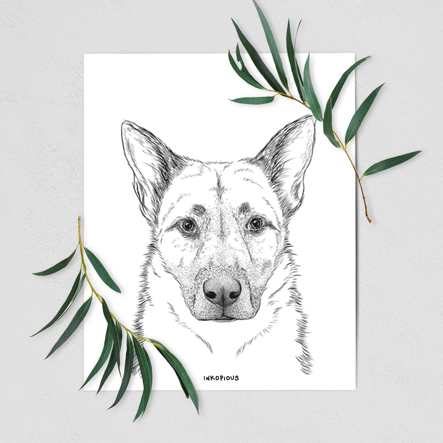 Oliverno the German Shepherd Art Print