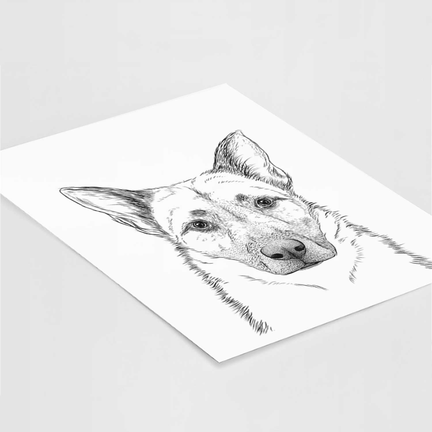 Oliverno the German Shepherd Art Print