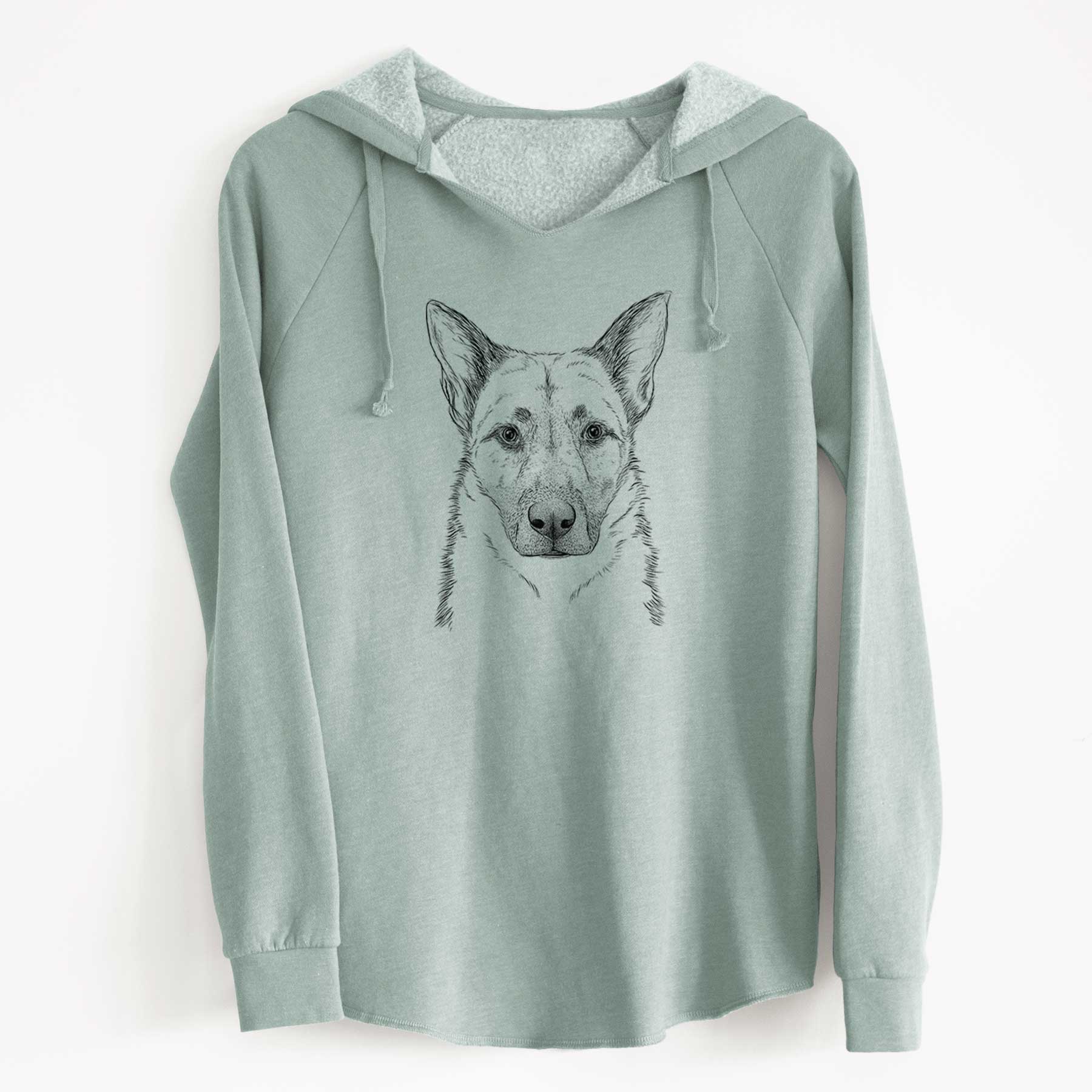 Bare Oliverno the German Shepherd - Cali Wave Hooded Sweatshirt