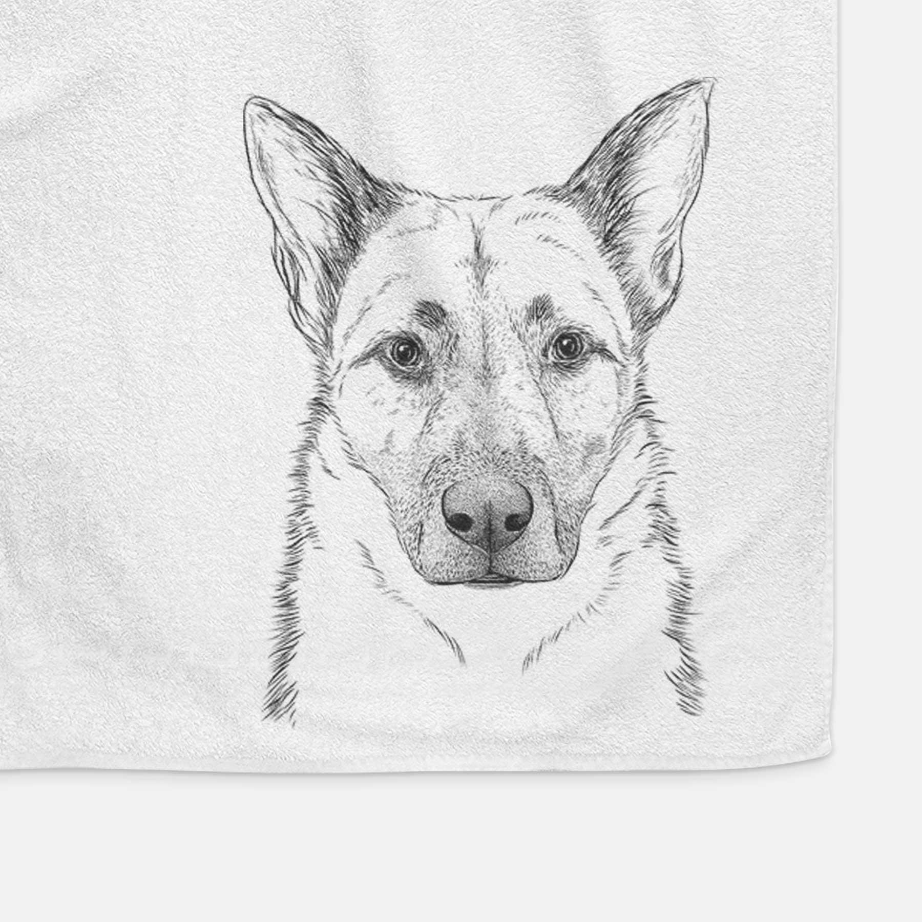 Oliverno the German Shepherd Decorative Hand Towel