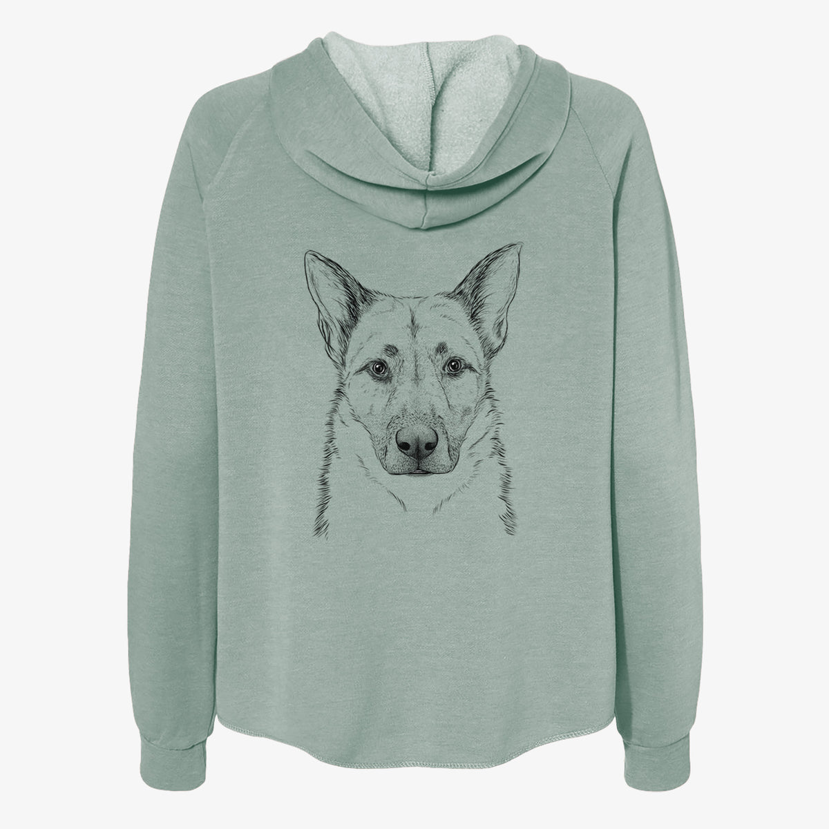Oliverno the German Shepherd - Women's Cali Wave Zip-Up Sweatshirt