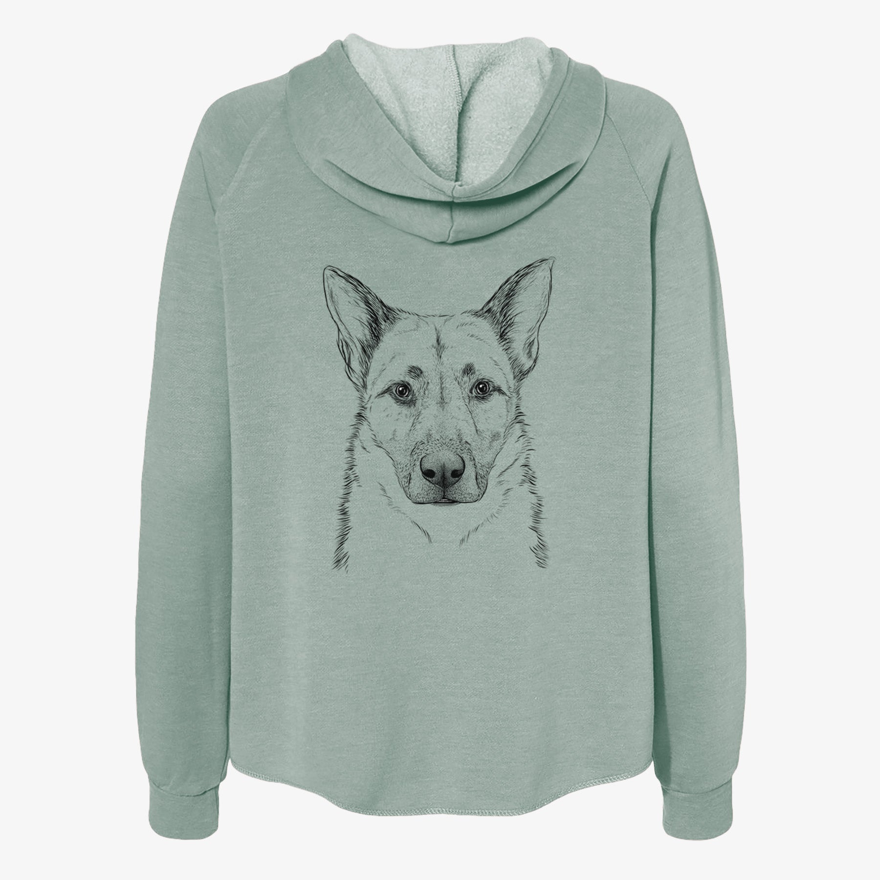 Oliverno the German Shepherd - Women's Cali Wave Zip-Up Sweatshirt