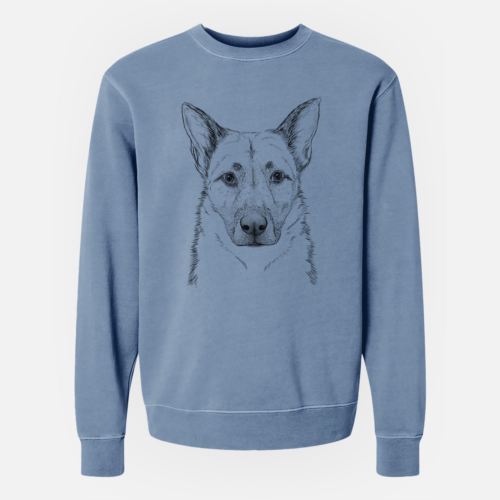 Bare Oliverno the German Shepherd - Unisex Pigment Dyed Crew Sweatshirt