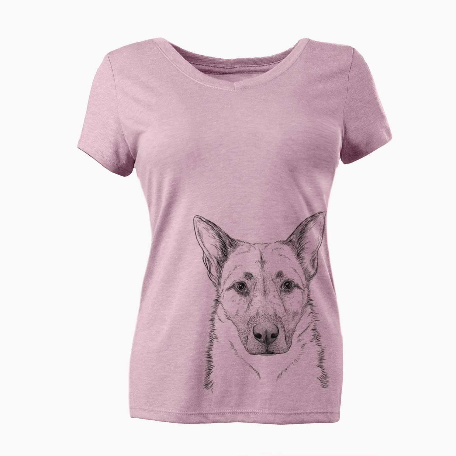 Bare Oliverno the German Shepherd - Women's V-neck Shirt