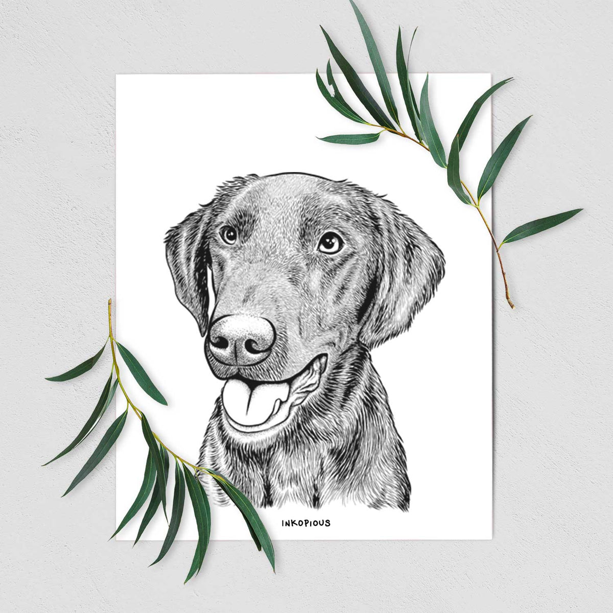 Onyx the Labrador Retriever Art Print